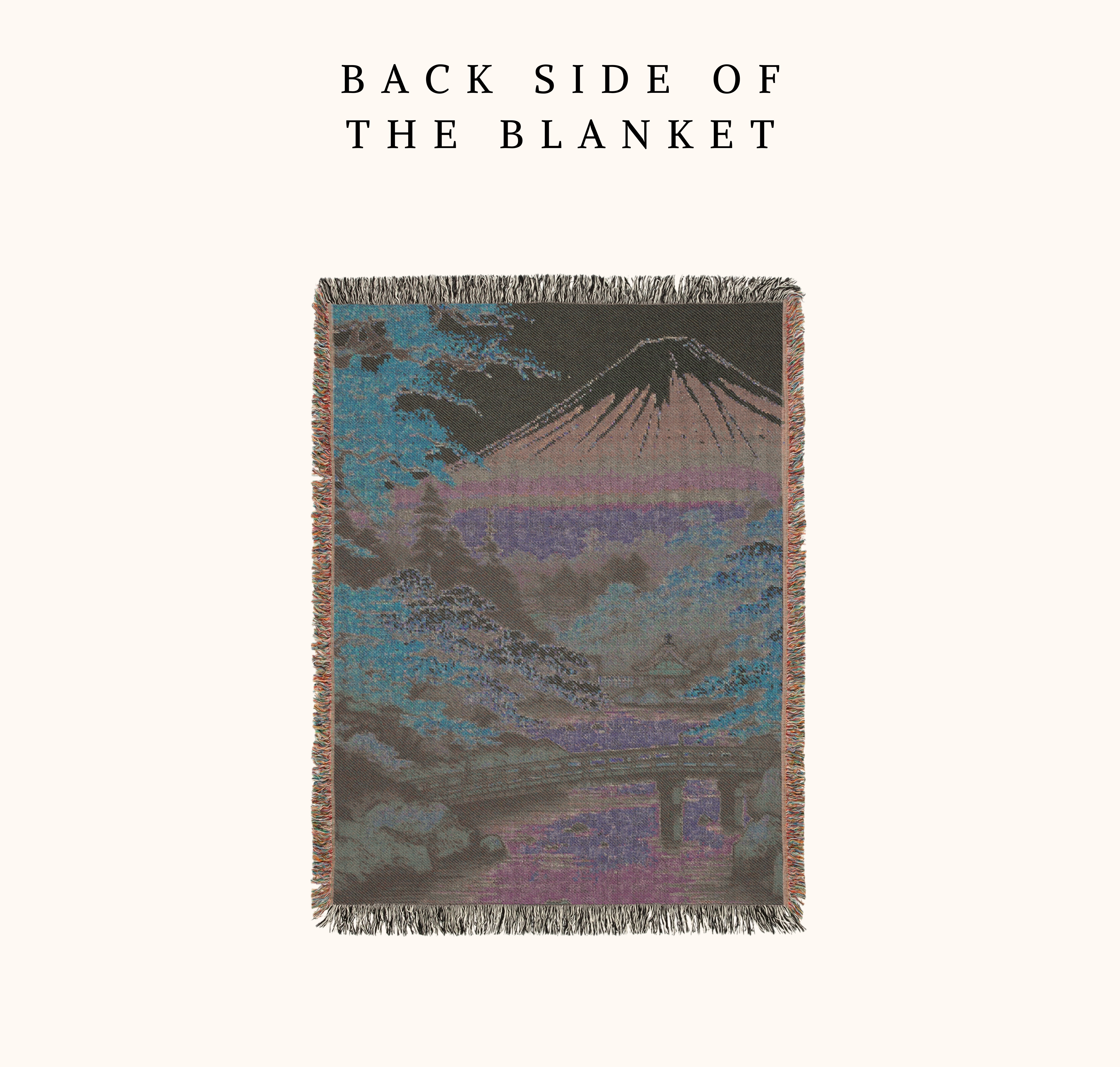 Japanese Landscape Woven Blanket, Japan Scenic Throw product thumbnail image