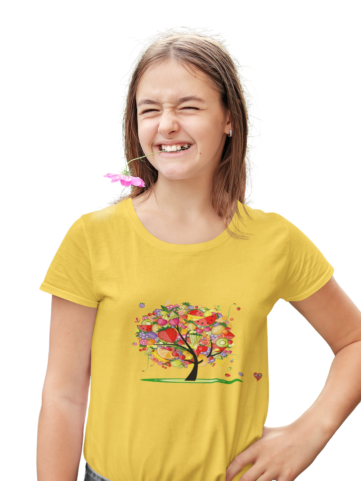 Kids Tee – Colorful Fruit Tree Graphic | Cute Fall &amp; Love Shirt for Children
