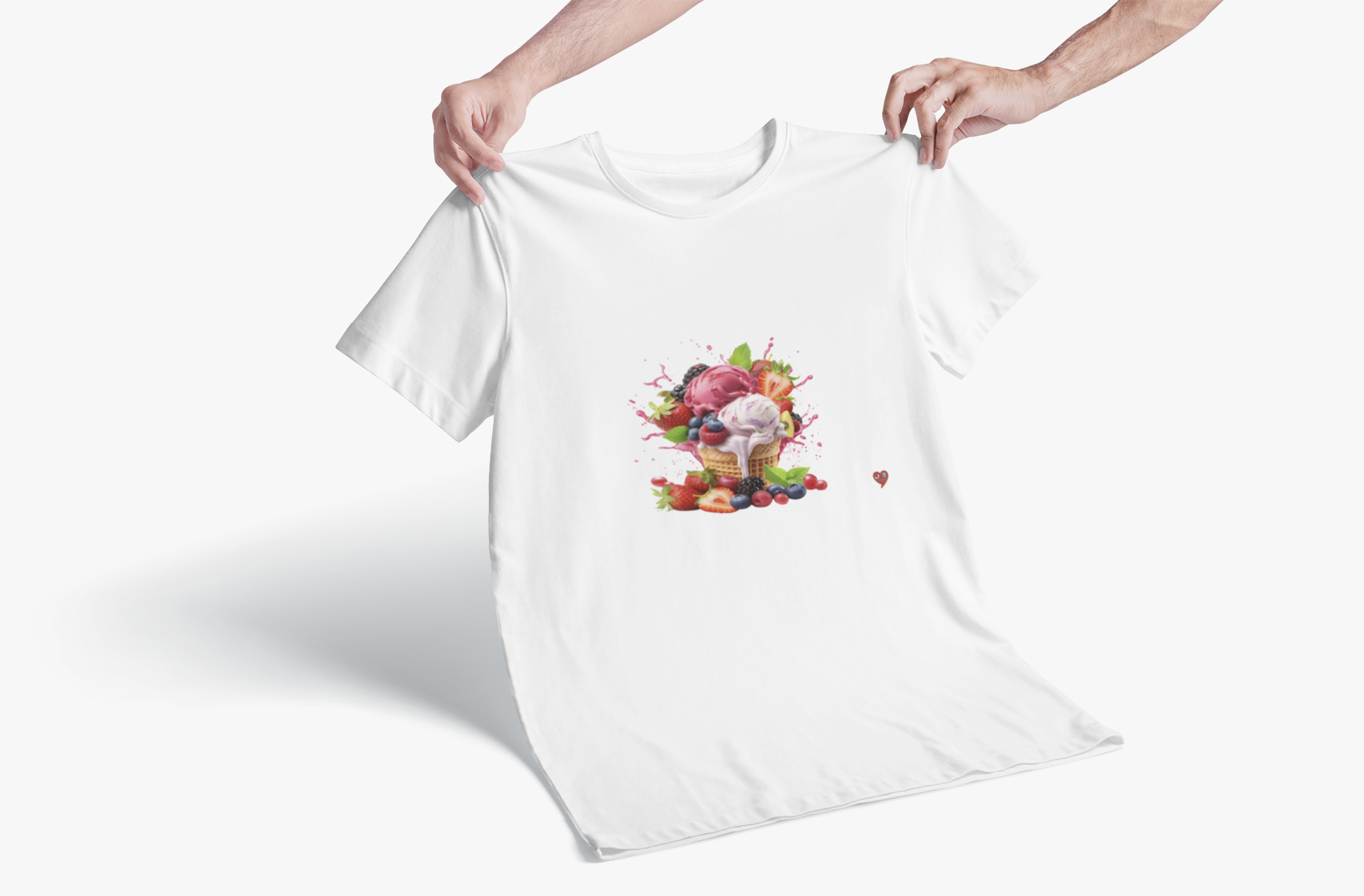 Kids Tee — Cute Fruit Ice CreamGraphic Shirt for Toddlers product thumbnail image