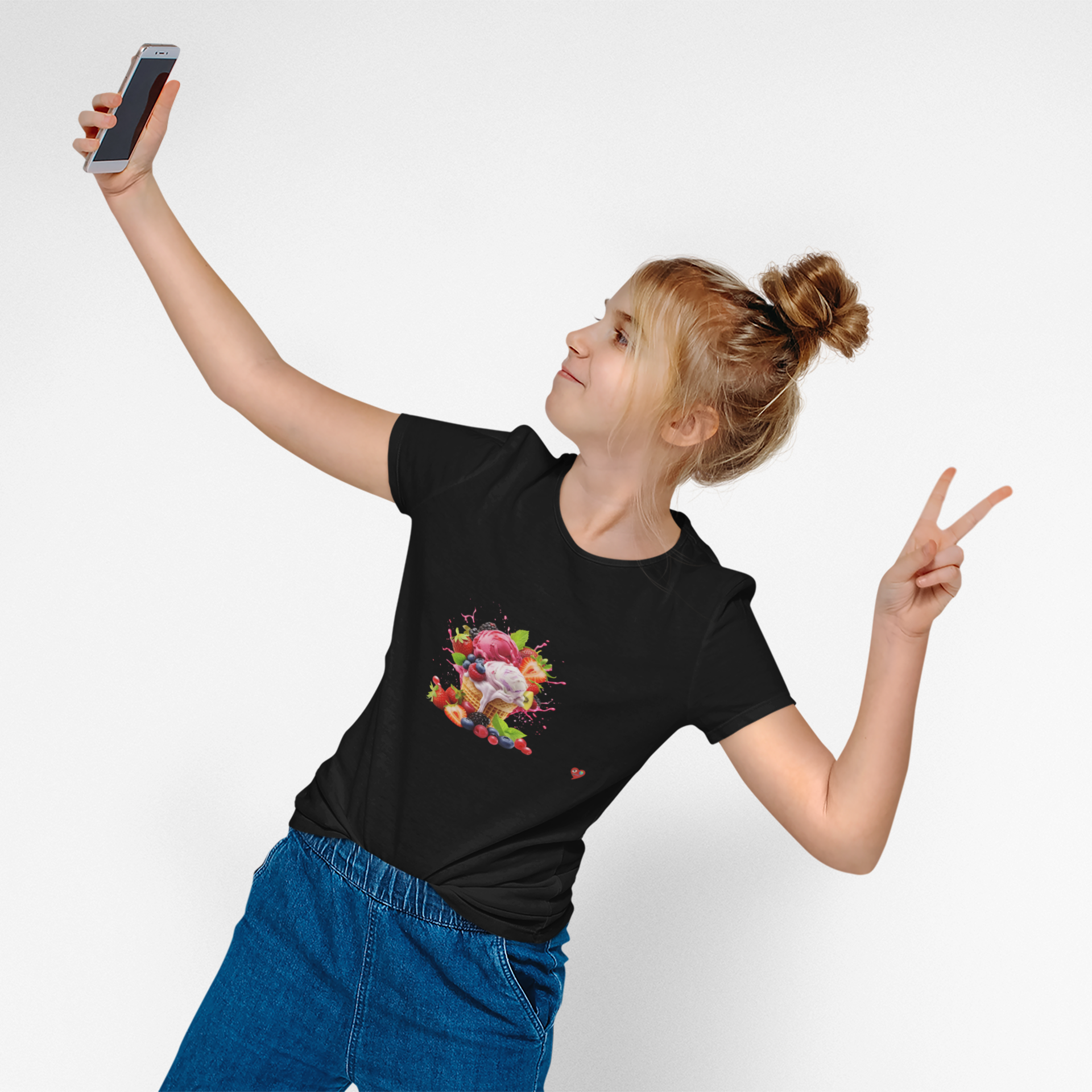 Kids Tee — Cute Fruit Ice CreamGraphic Shirt for Toddlers product thumbnail image