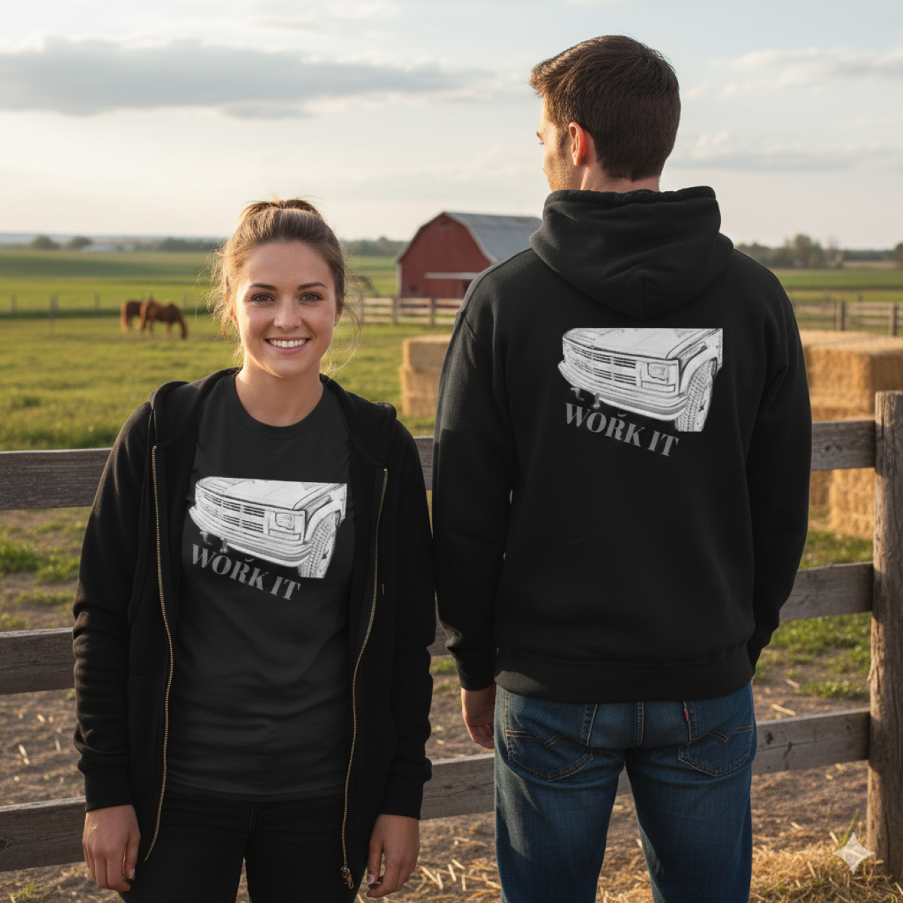 "Work It"  Truck Zip Hoodie — Work Truck Graphic product thumbnail image