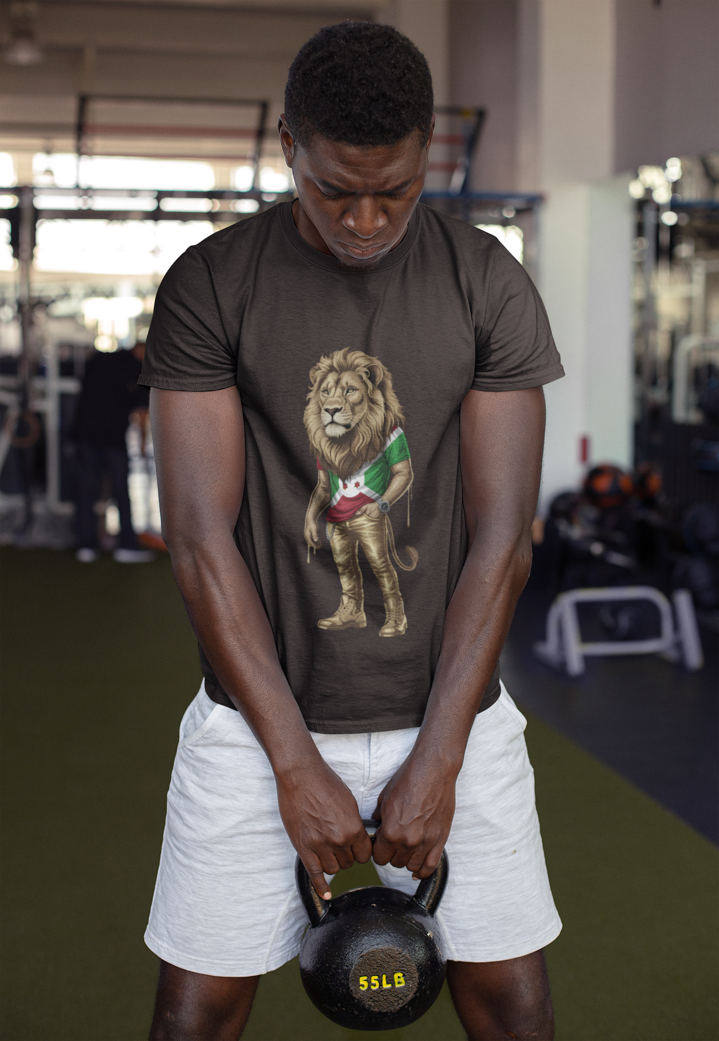 Lion with burundi Tee product thumbnail image Lion with burundi Tee product thumbnail image