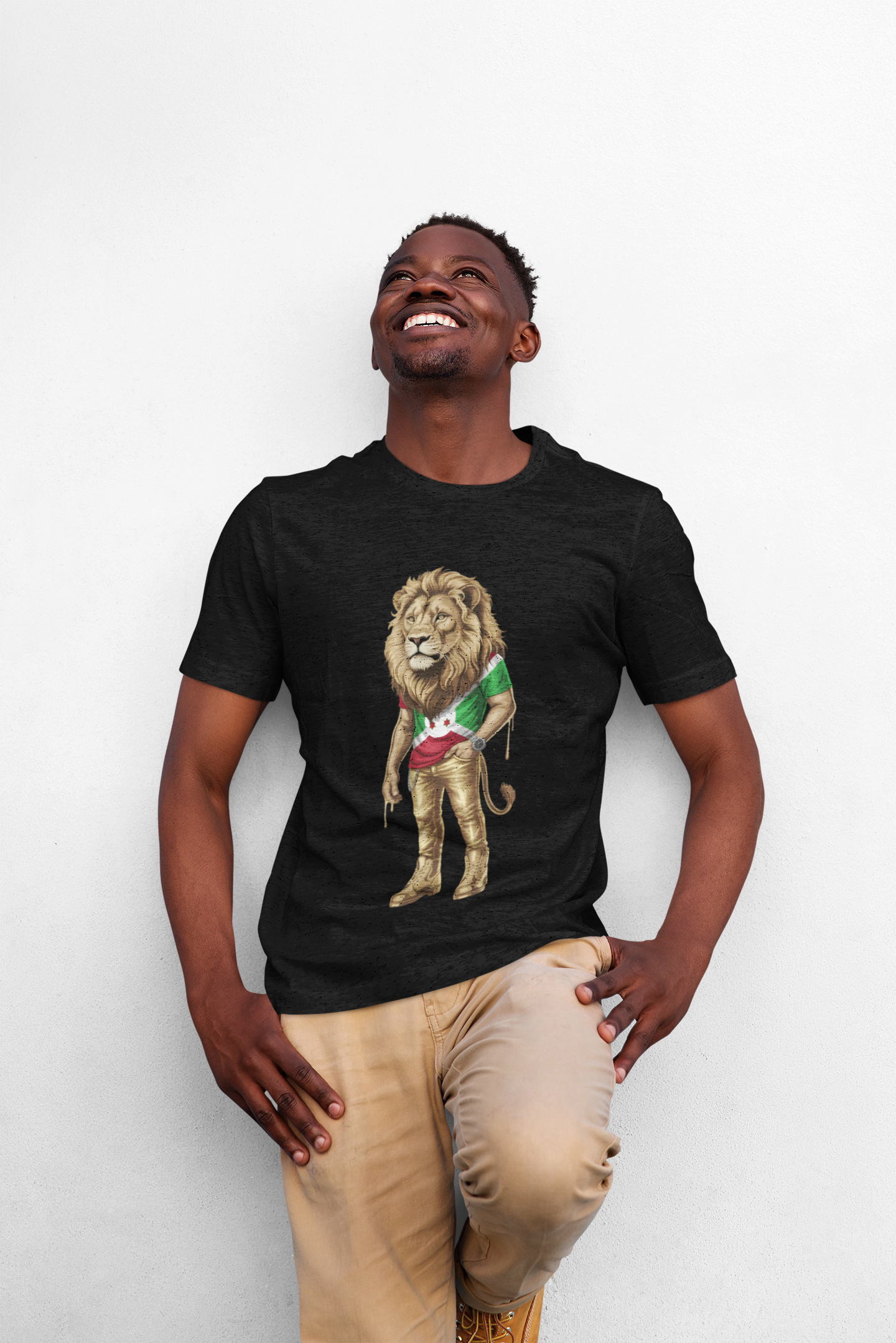 Lion with burundi Tee product thumbnail image Lion with burundi Tee product thumbnail image