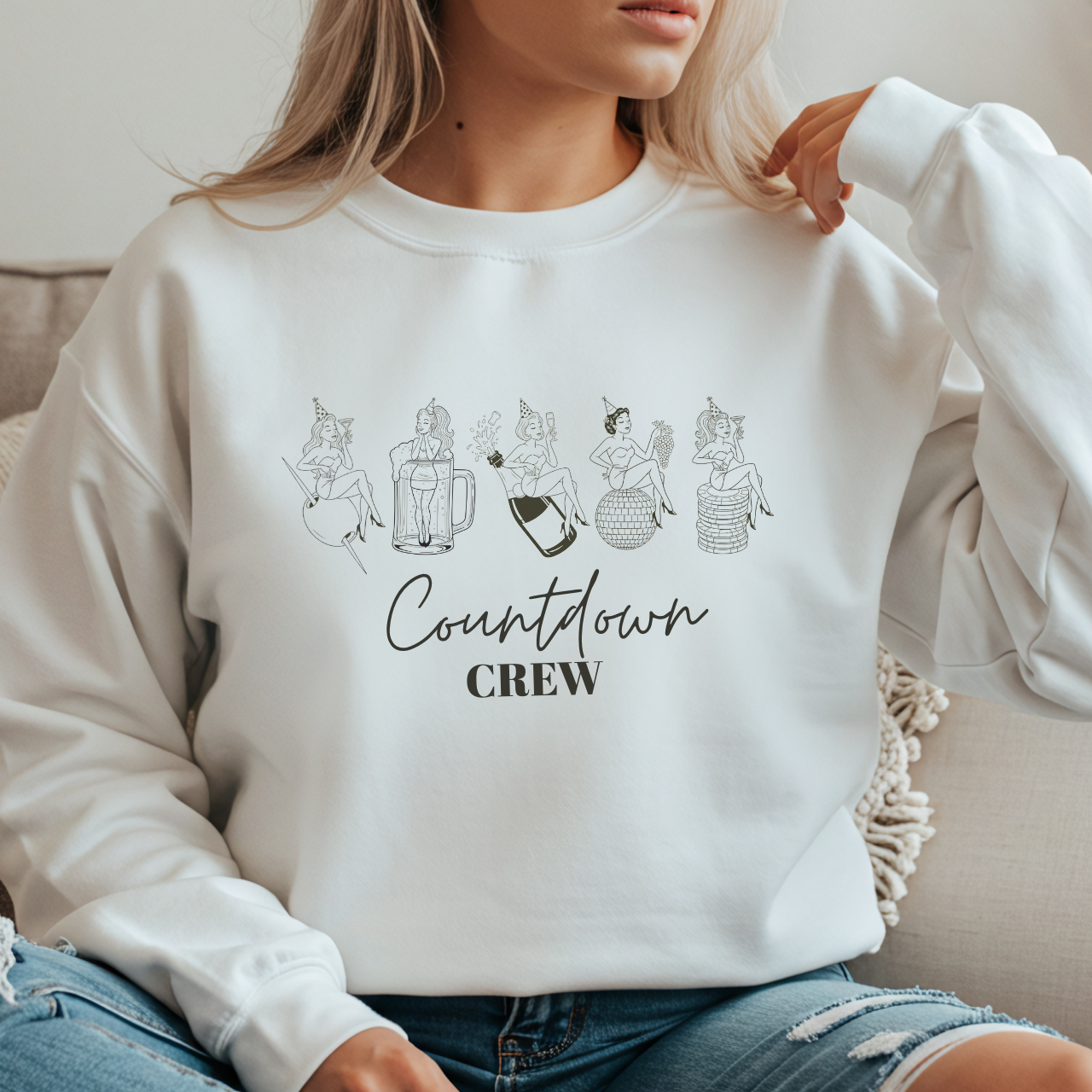 Countdown Crew Sweatshirt  New Year Party Pajama Pullover