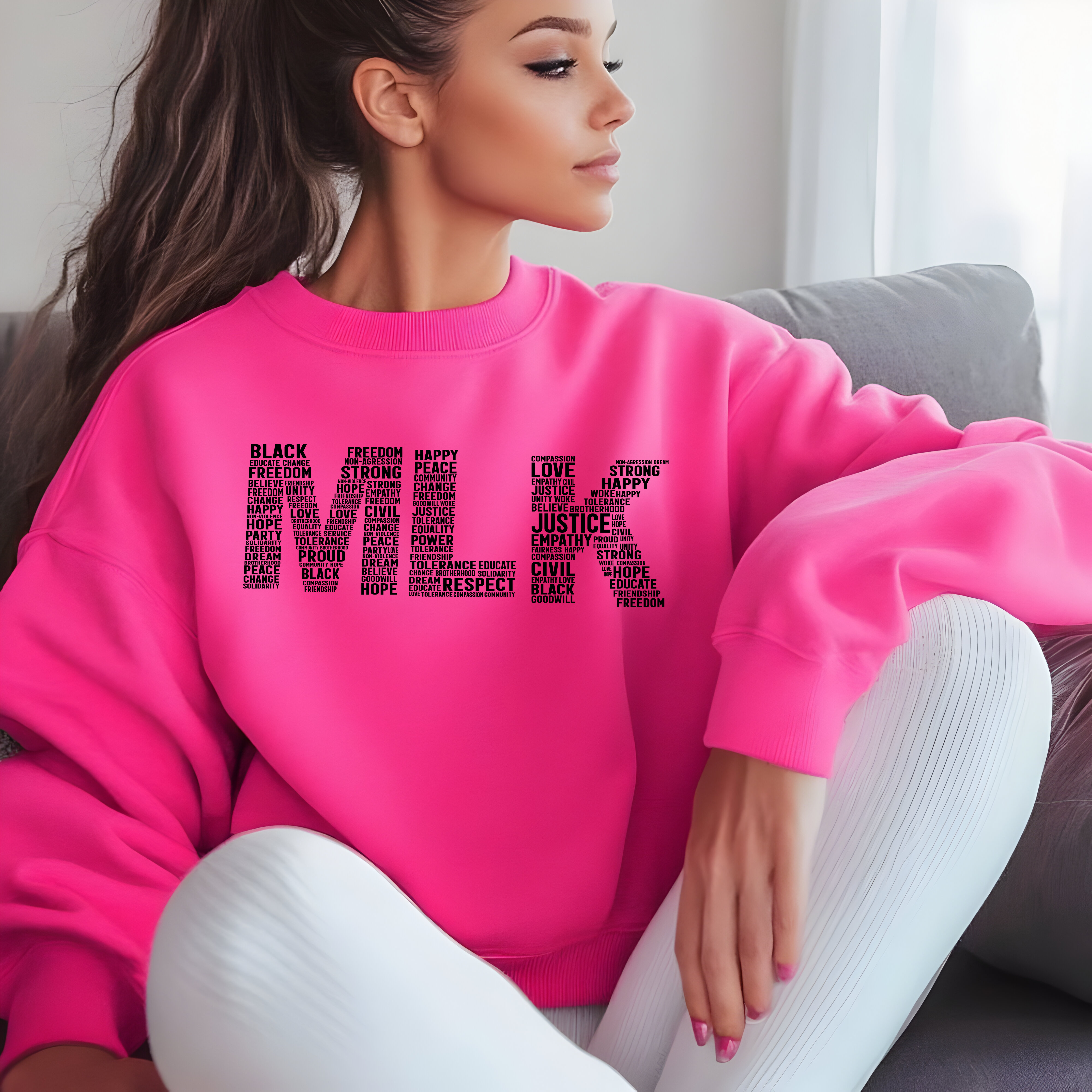 MLK Wordcloud Crewneck Sweatshirt — Martin Luther King Jr. Tribute Pullover MLK Wordcloud Crewneck Sweatshirt — Martin Luther King Jr. Tribute Pullover