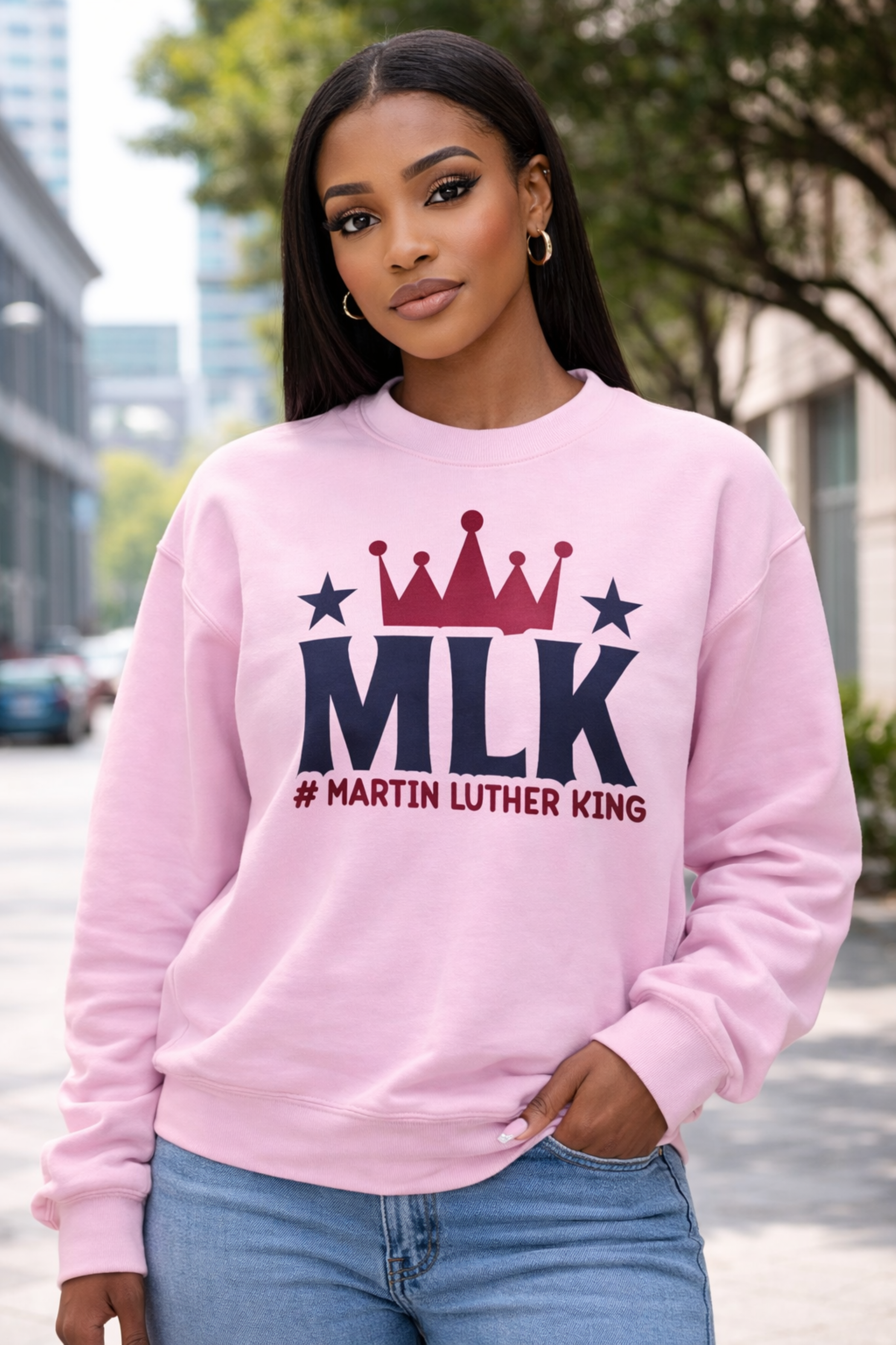 MLK Martin Luther King Sweatshirt — Inspirational Unisex Crewneck product thumbnail image