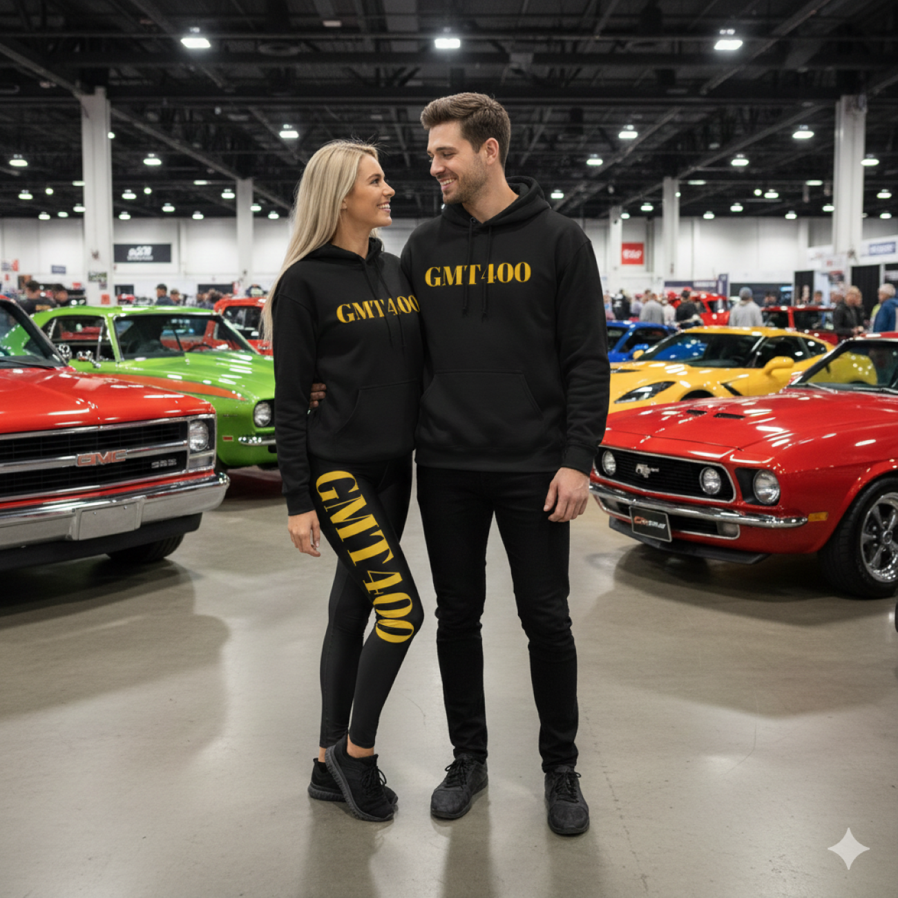 "GMT400" Hoodie — Bold Yellow Logo Pullover for Truck Enthusiasts product thumbnail image