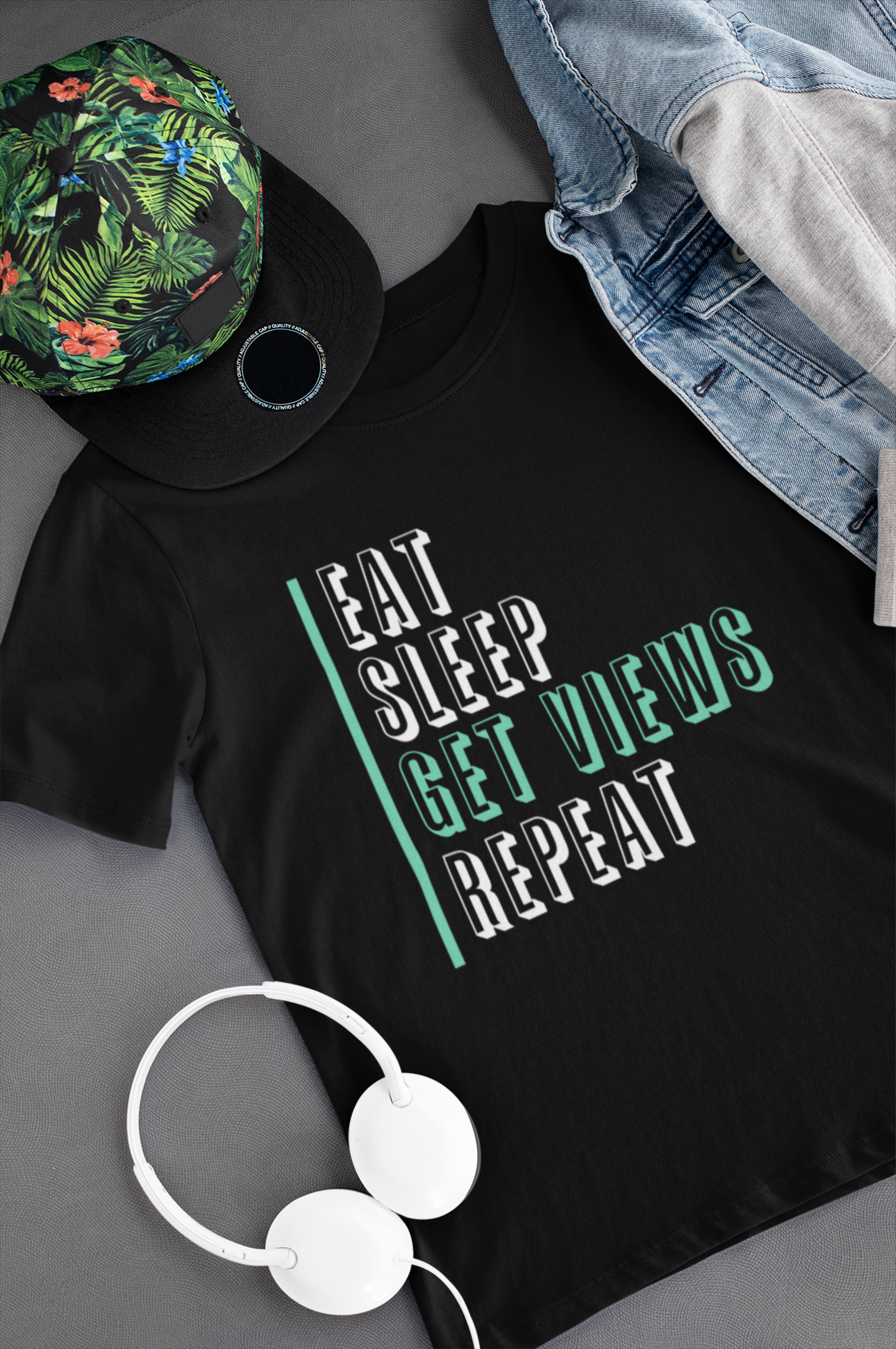 Eat Sleep Get Views Repeat Shirt product thumbnail image