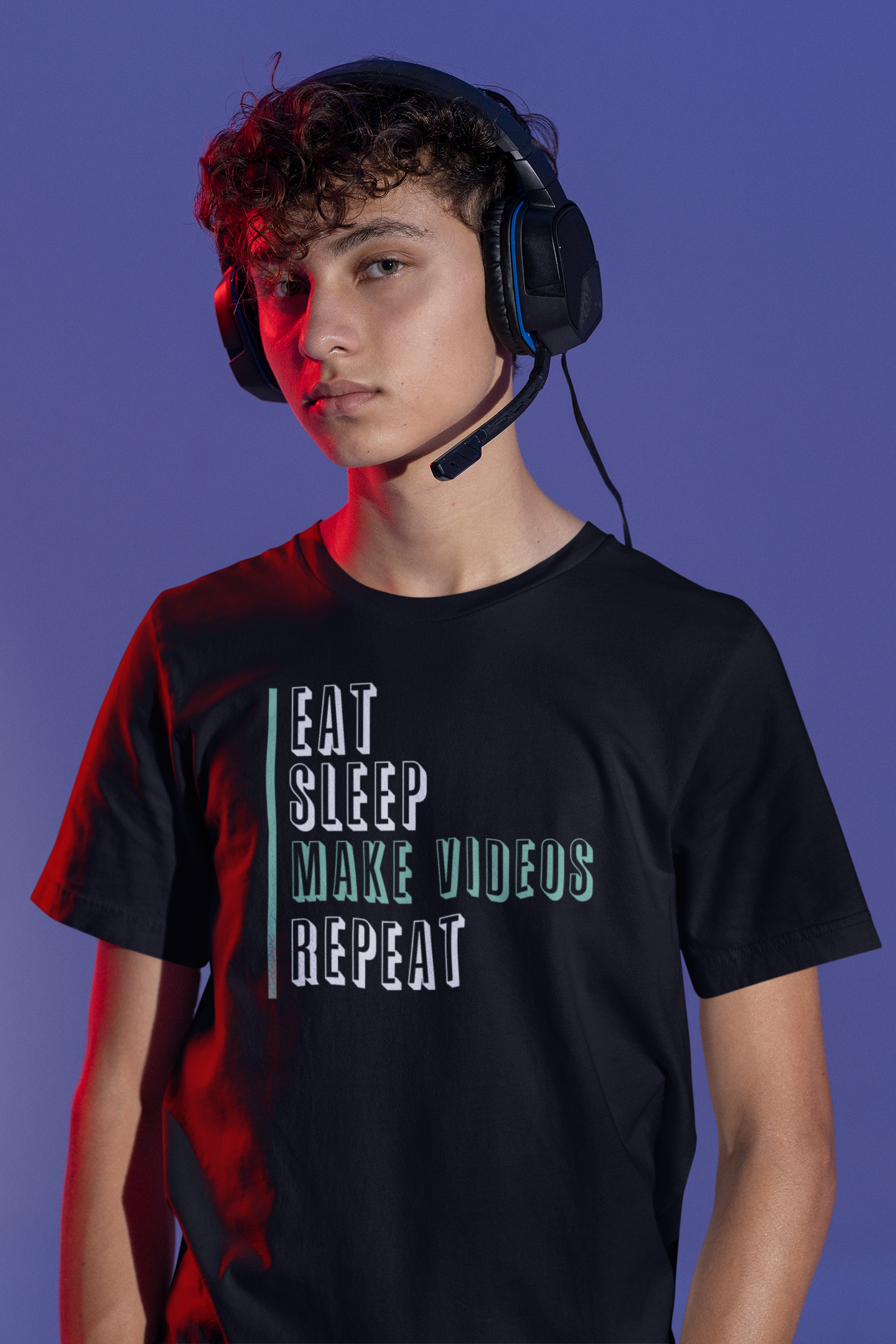 Eat Sleep Make Videos Repeat Shirt