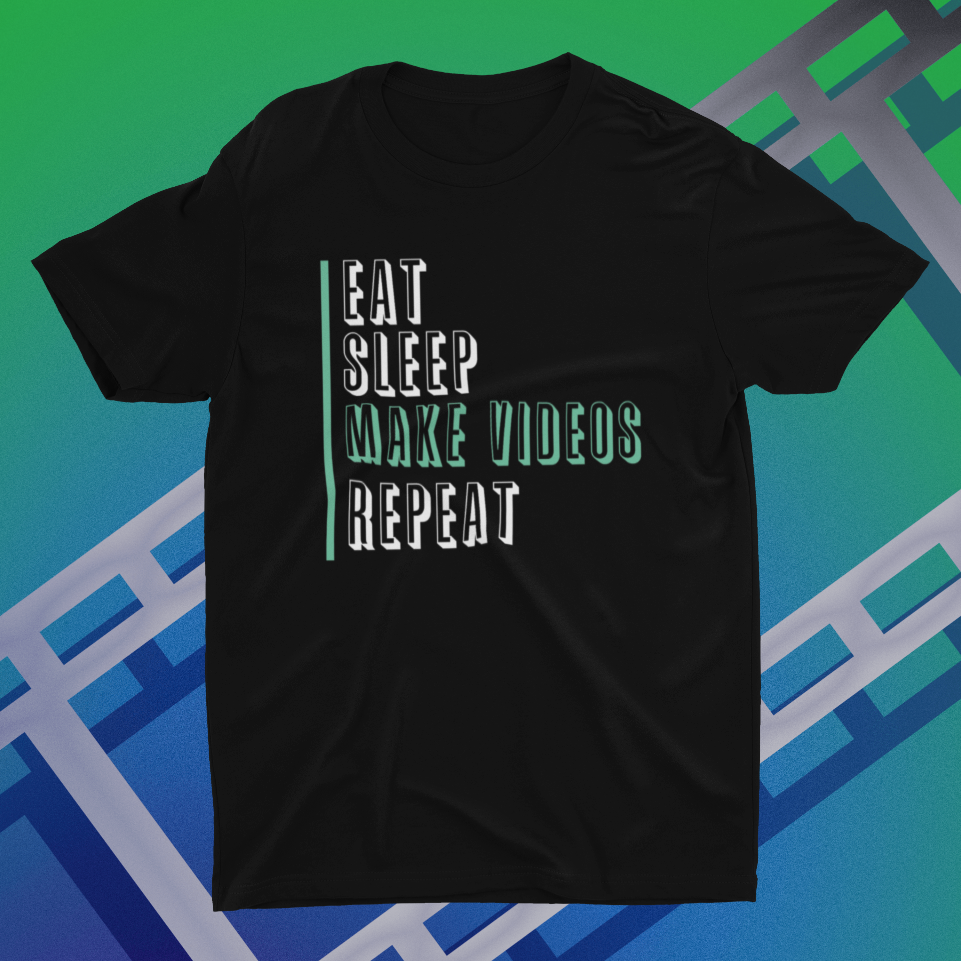 Eat Sleep Make Videos Repeat Shirt product thumbnail image