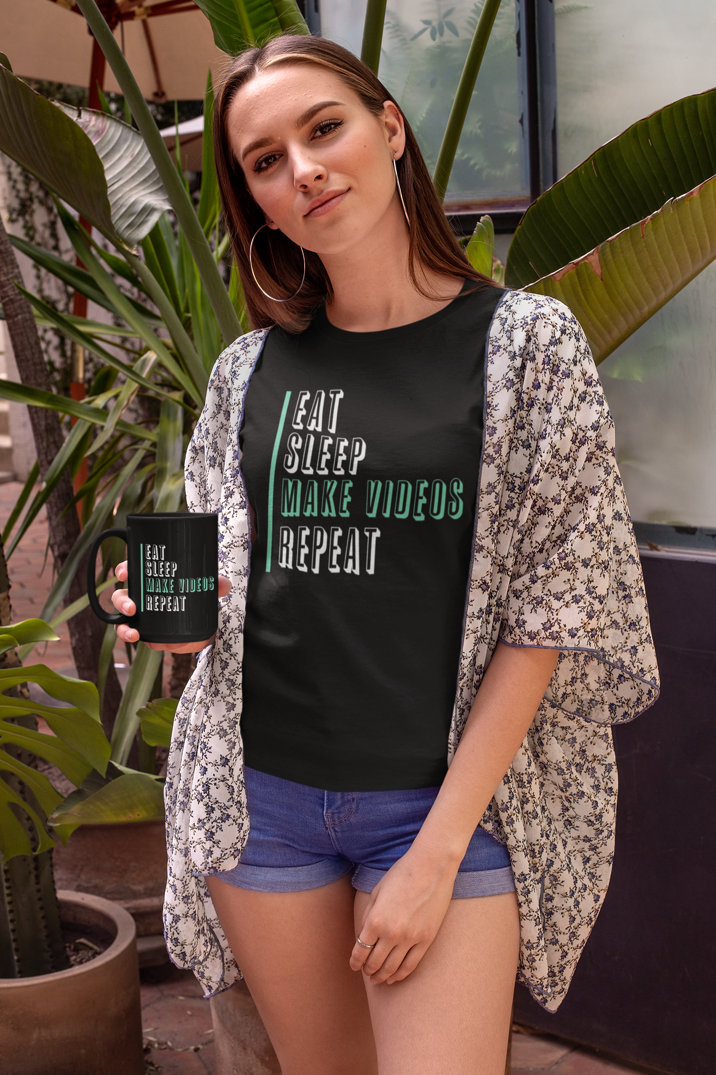 Eat Sleep Make Videos Repeat Shirt product thumbnail image Eat Sleep Make Videos Repeat Shirt product thumbnail image