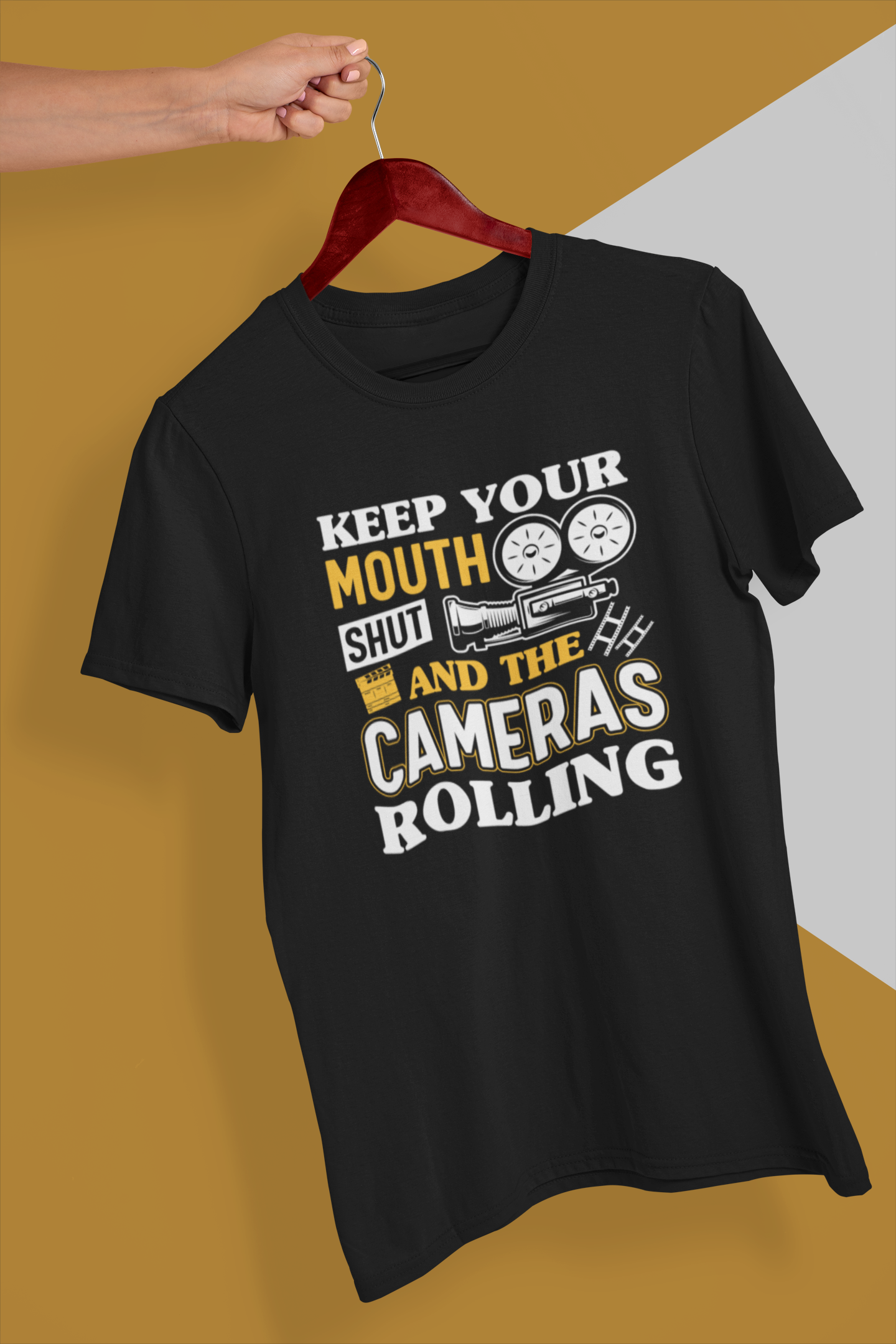 Keep Your Mouth Shut and the Cameras Rolling Vintage Shirt product thumbnail image Keep Your Mouth Shut and the Cameras Rolling Vintage Shirt product thumbnail image