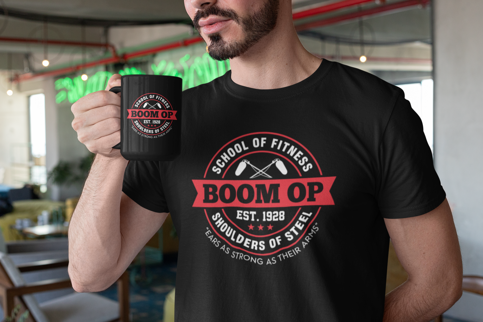 Boom Op School of Fitness Shirt product thumbnail image Boom Op School of Fitness Shirt product thumbnail image