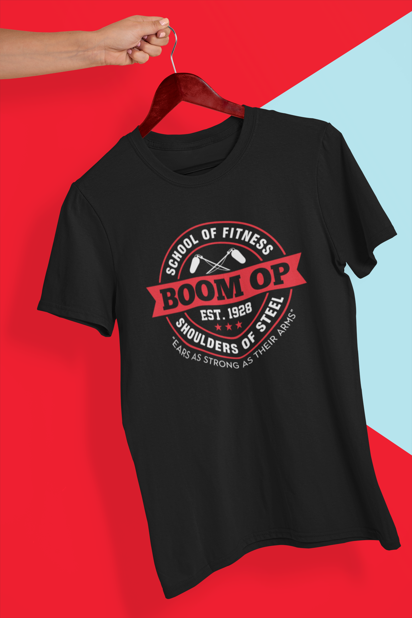 Boom Op School of Fitness Shirt product thumbnail image Boom Op School of Fitness Shirt product thumbnail image