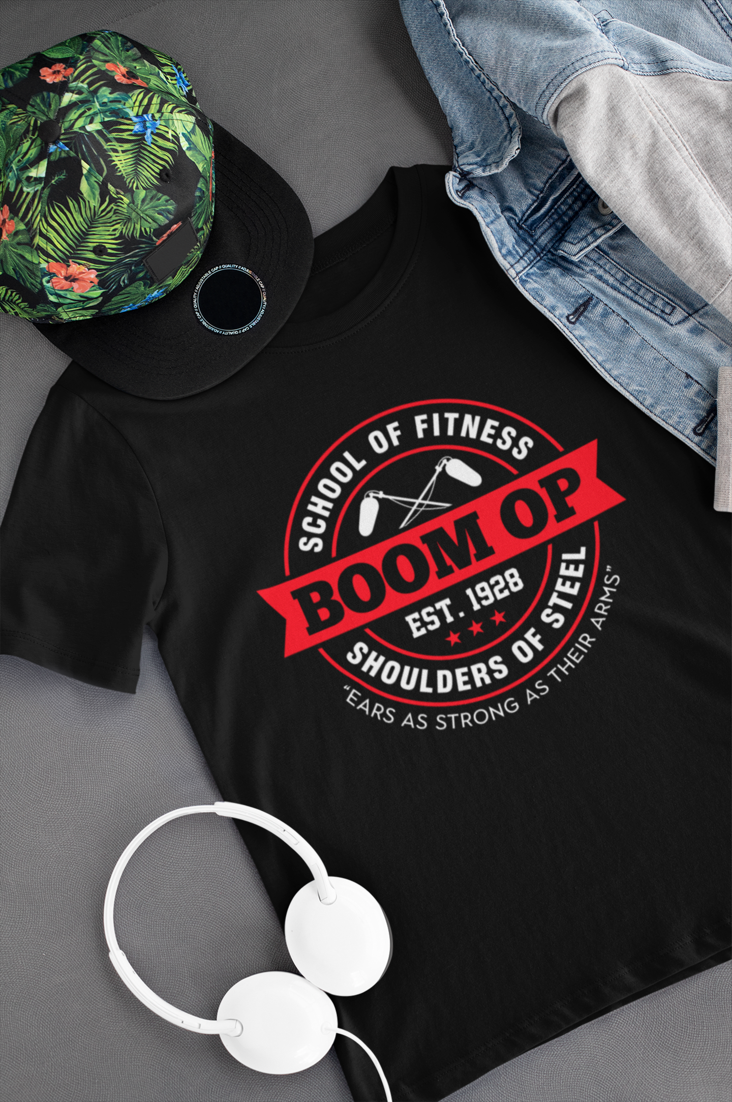 Boom Op School of Fitness Shirt product thumbnail image Boom Op School of Fitness Shirt product thumbnail image