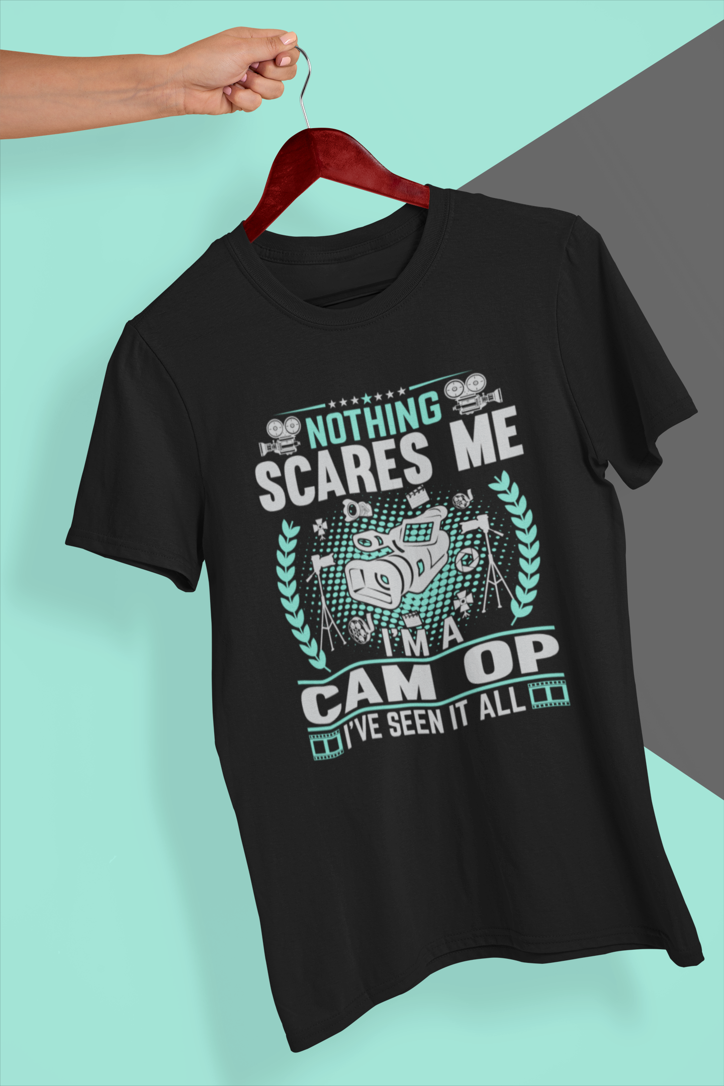 Nothing Scares Me I'm a Cam Op I've Seen it All Shirt product thumbnail image Nothing Scares Me I'm a Cam Op I've Seen it All Shirt product thumbnail image