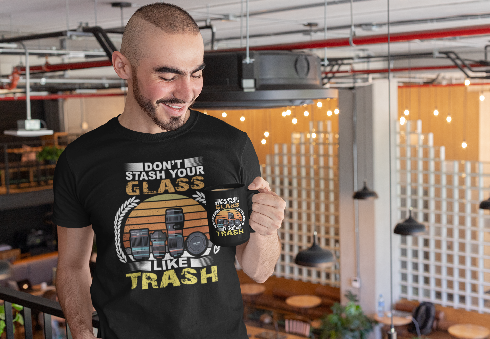 Don't Stash Your Glass Like Trash Shirt product thumbnail image Don't Stash Your Glass Like Trash Shirt product thumbnail image