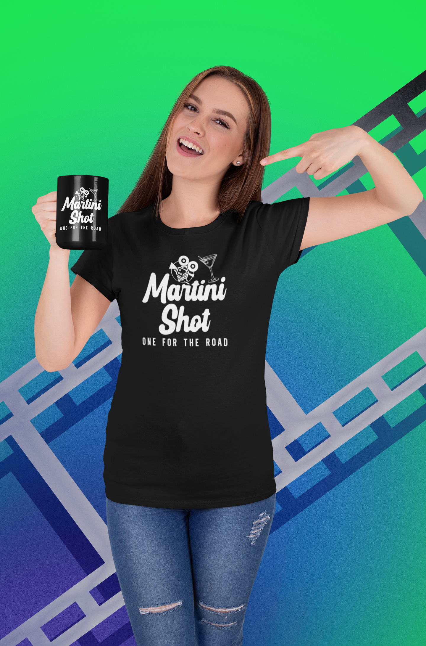 Martini Shot One for the Road Shirt product thumbnail image Martini Shot One for the Road Shirt product thumbnail image