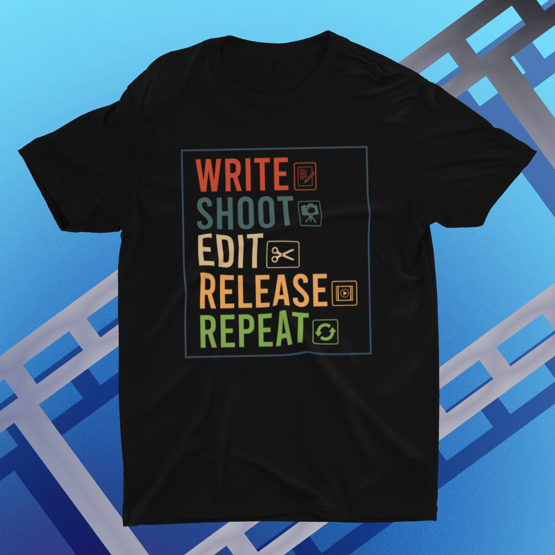 Write Shoot Edit Release Repeat Shirt product thumbnail image