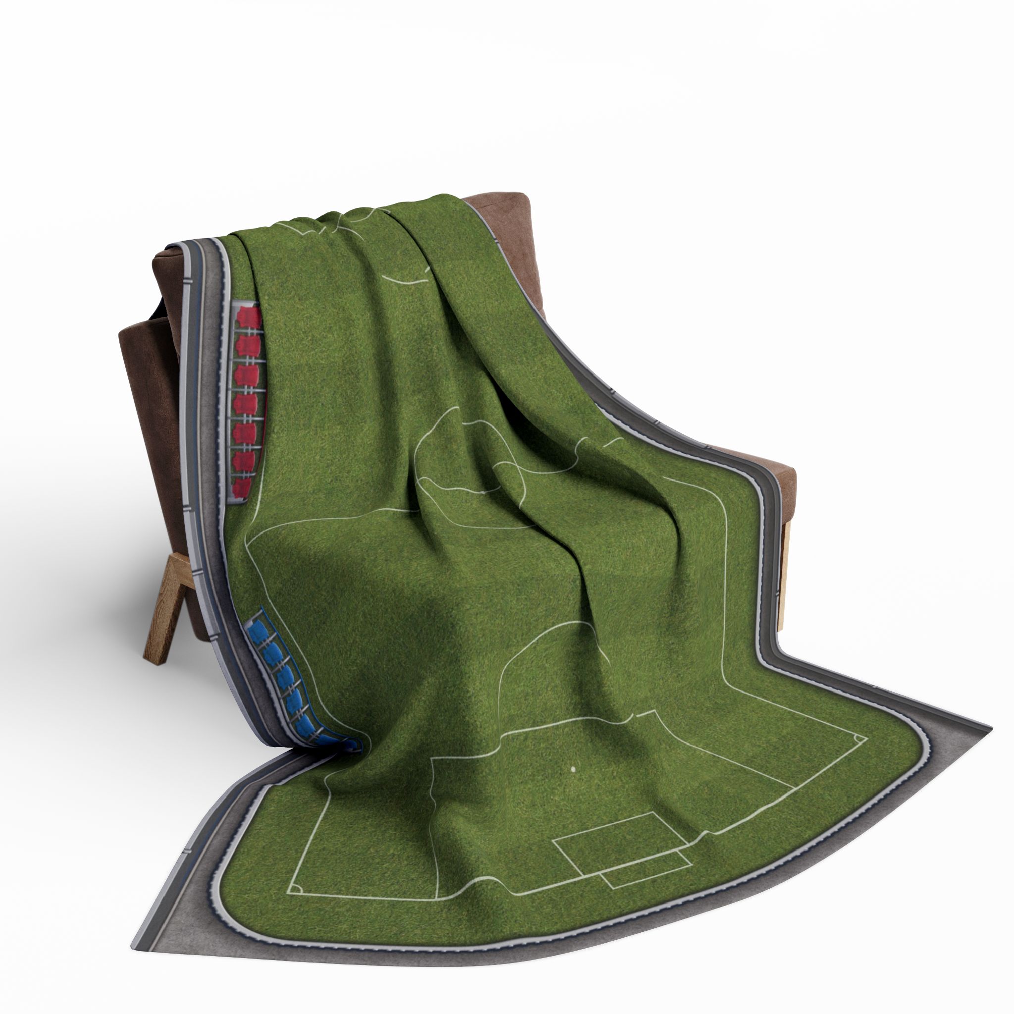 Soccer Field 60" x 80" Plush Cloth Playmat & Blanket product thumbnail image Soccer Field 60" x 80" Plush Cloth Playmat & Blanket product thumbnail image