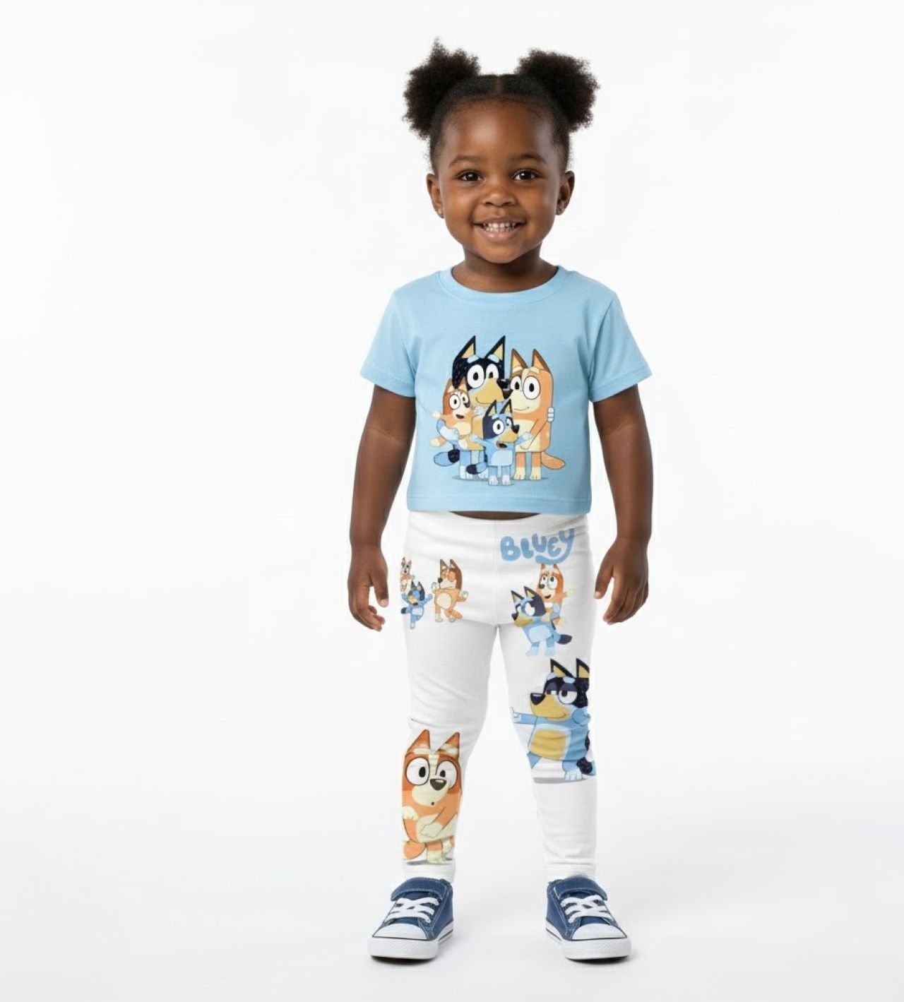 Girls Bluey-Inspired All-Over Leggings product thumbnail image Girls Bluey-Inspired All-Over Leggings product thumbnail image