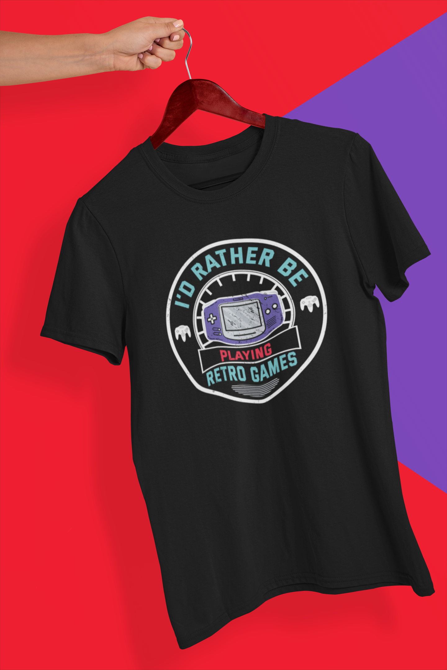 I'd Rather Be Playing Retro Games Handheld Shirt product thumbnail image I'd Rather Be Playing Retro Games Handheld Shirt product thumbnail image