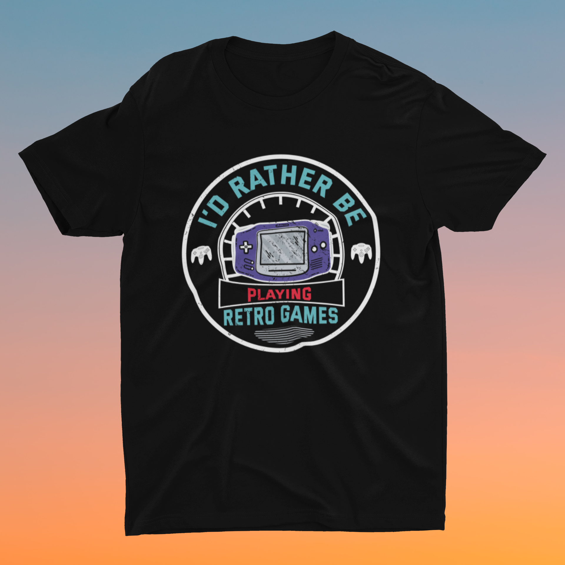 I'd Rather Be Playing Retro Games Handheld Shirt product thumbnail image I'd Rather Be Playing Retro Games Handheld Shirt product thumbnail image