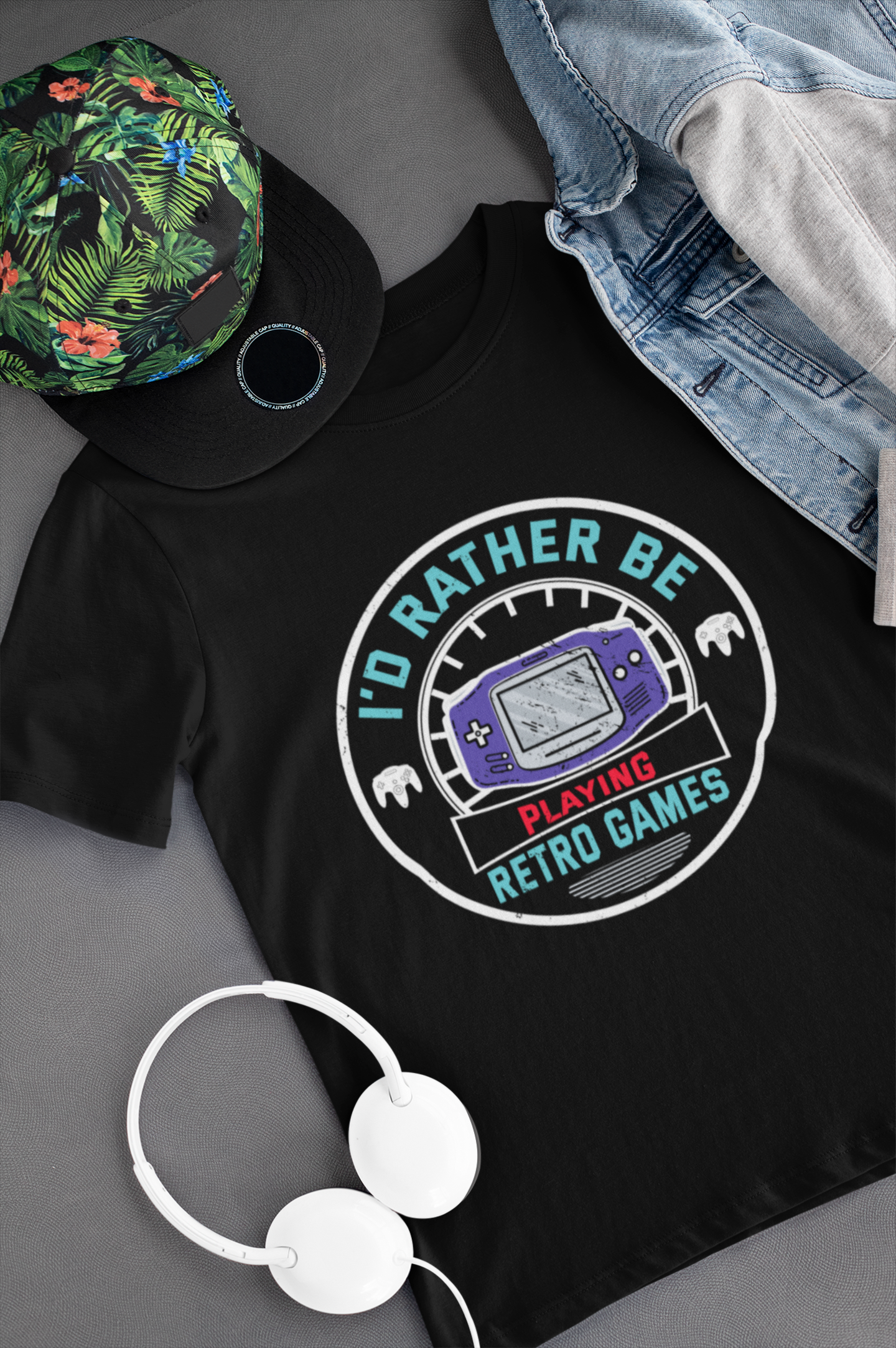 I'd Rather Be Playing Retro Games Handheld Shirt product thumbnail image