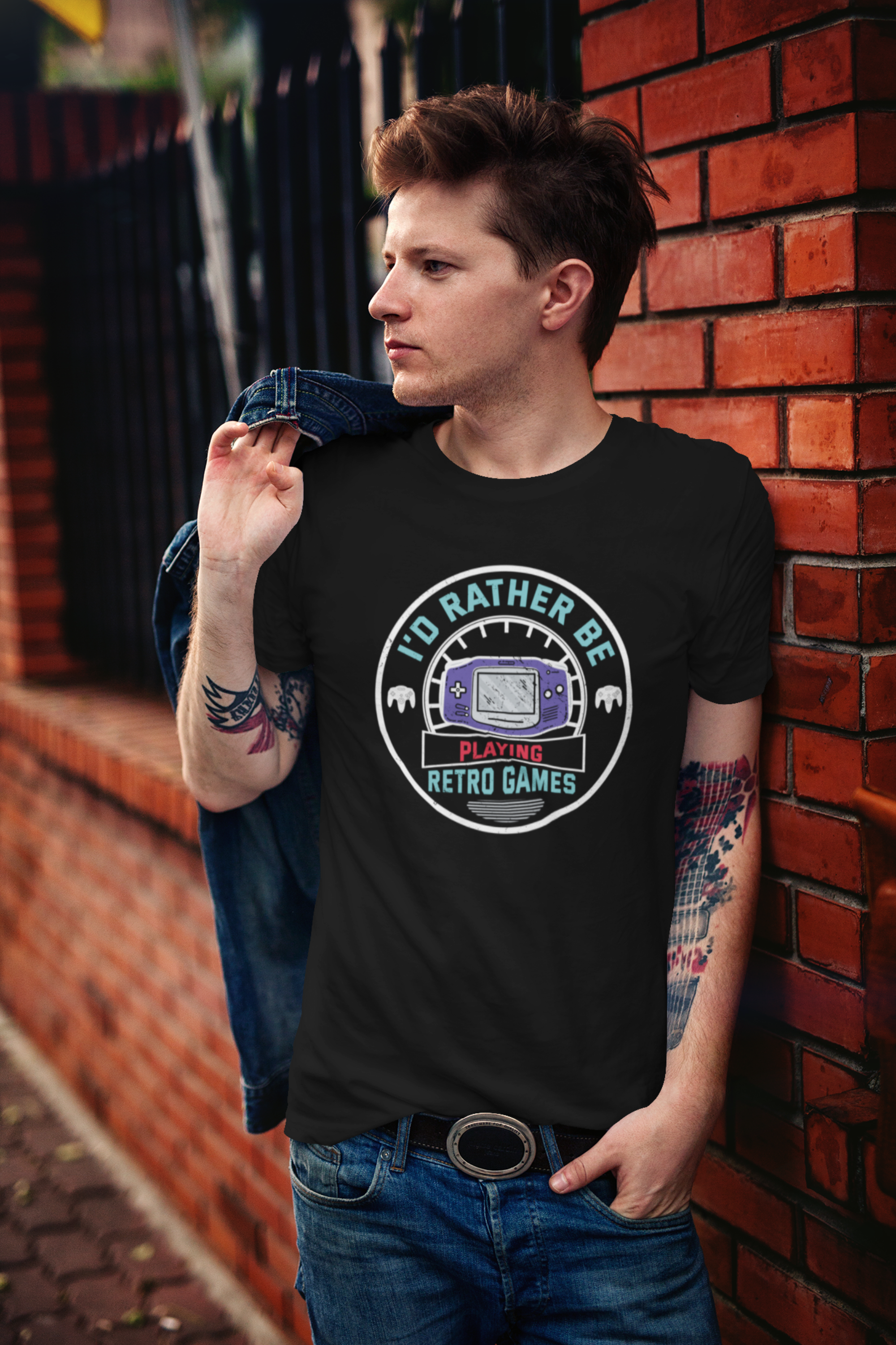 I'd Rather Be Playing Retro Games Handheld Shirt product thumbnail image