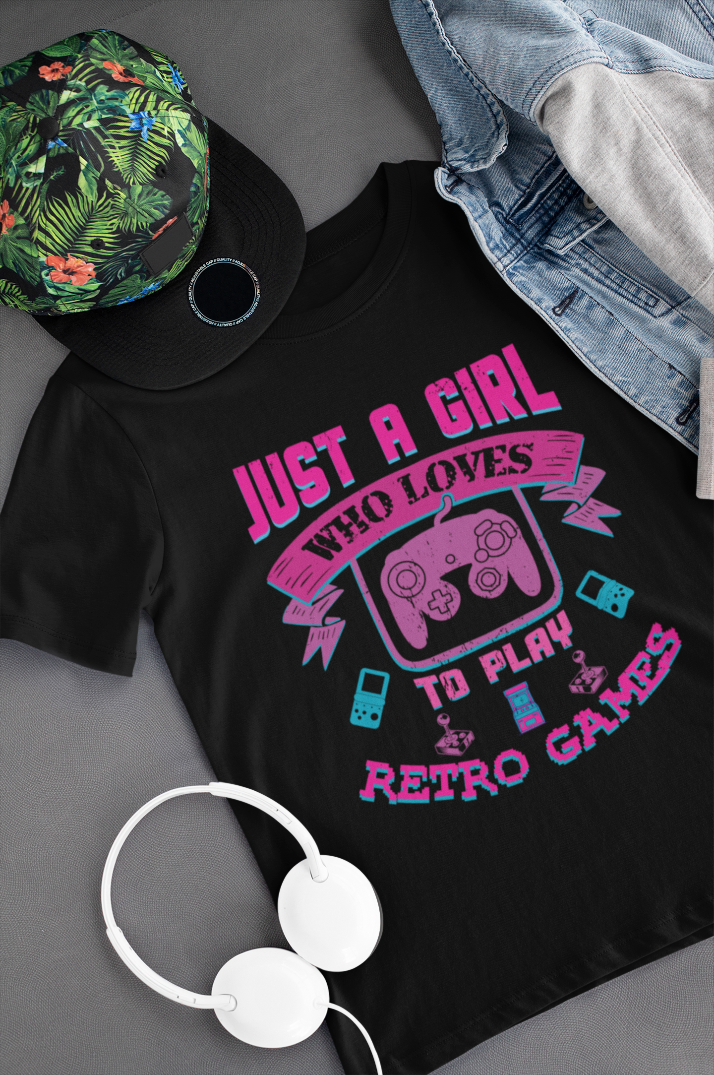 Just a Girl Who Loves to Play Retro Games Shirt product thumbnail image
