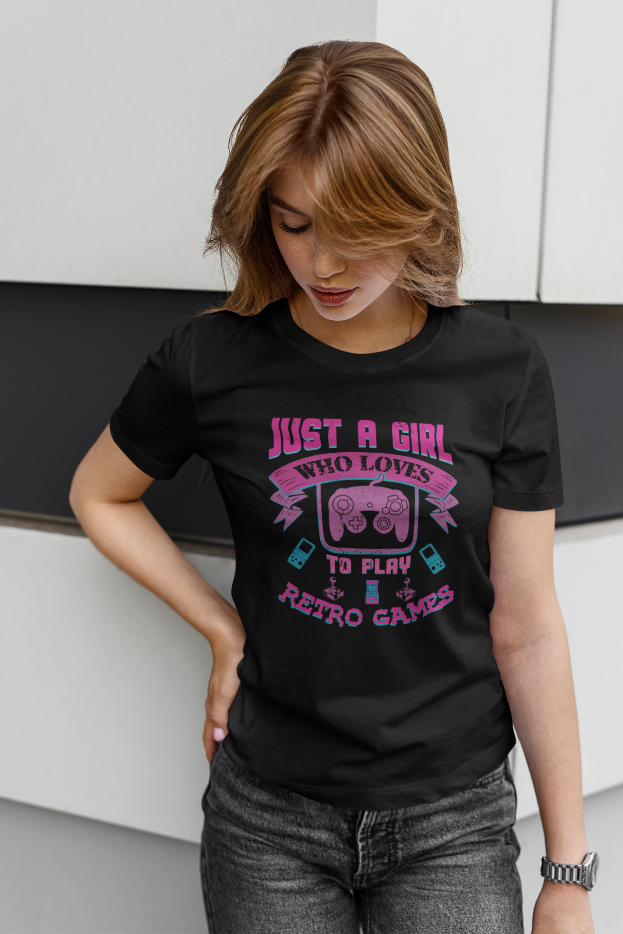 Just a Girl Who Loves to Play Retro Games Shirt product thumbnail image