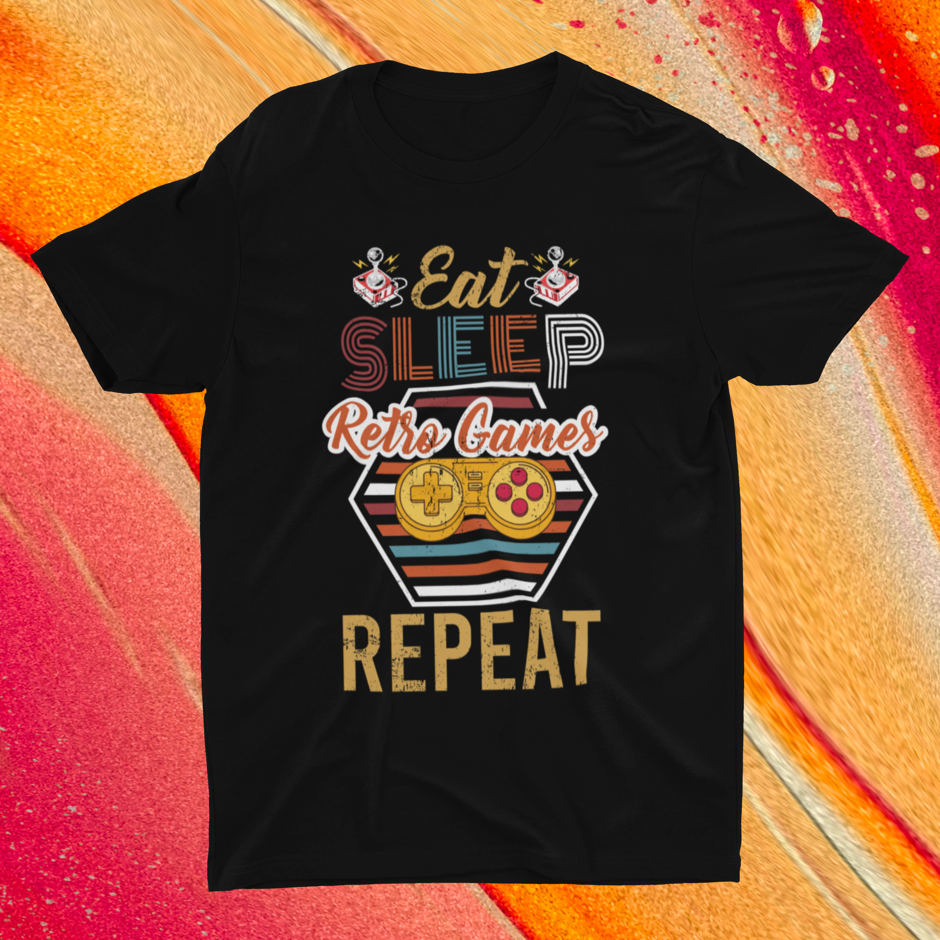 Eat Sleep Retro Games Sleep Repeat Shirt product thumbnail image