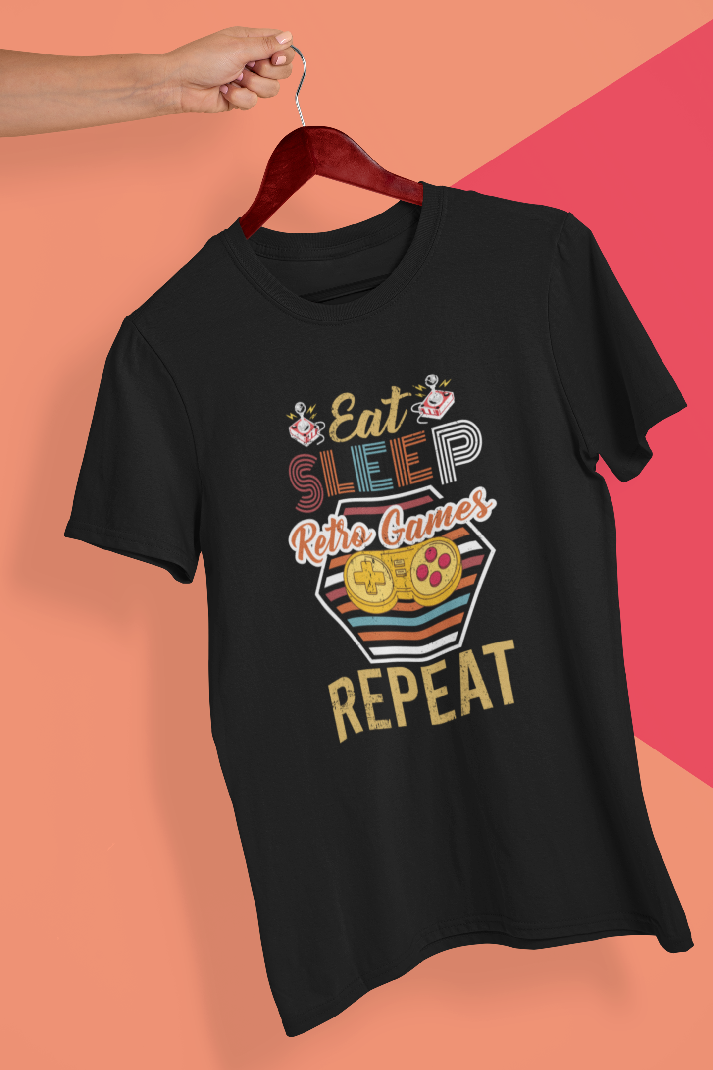 Eat Sleep Retro Games Sleep Repeat Shirt product thumbnail image