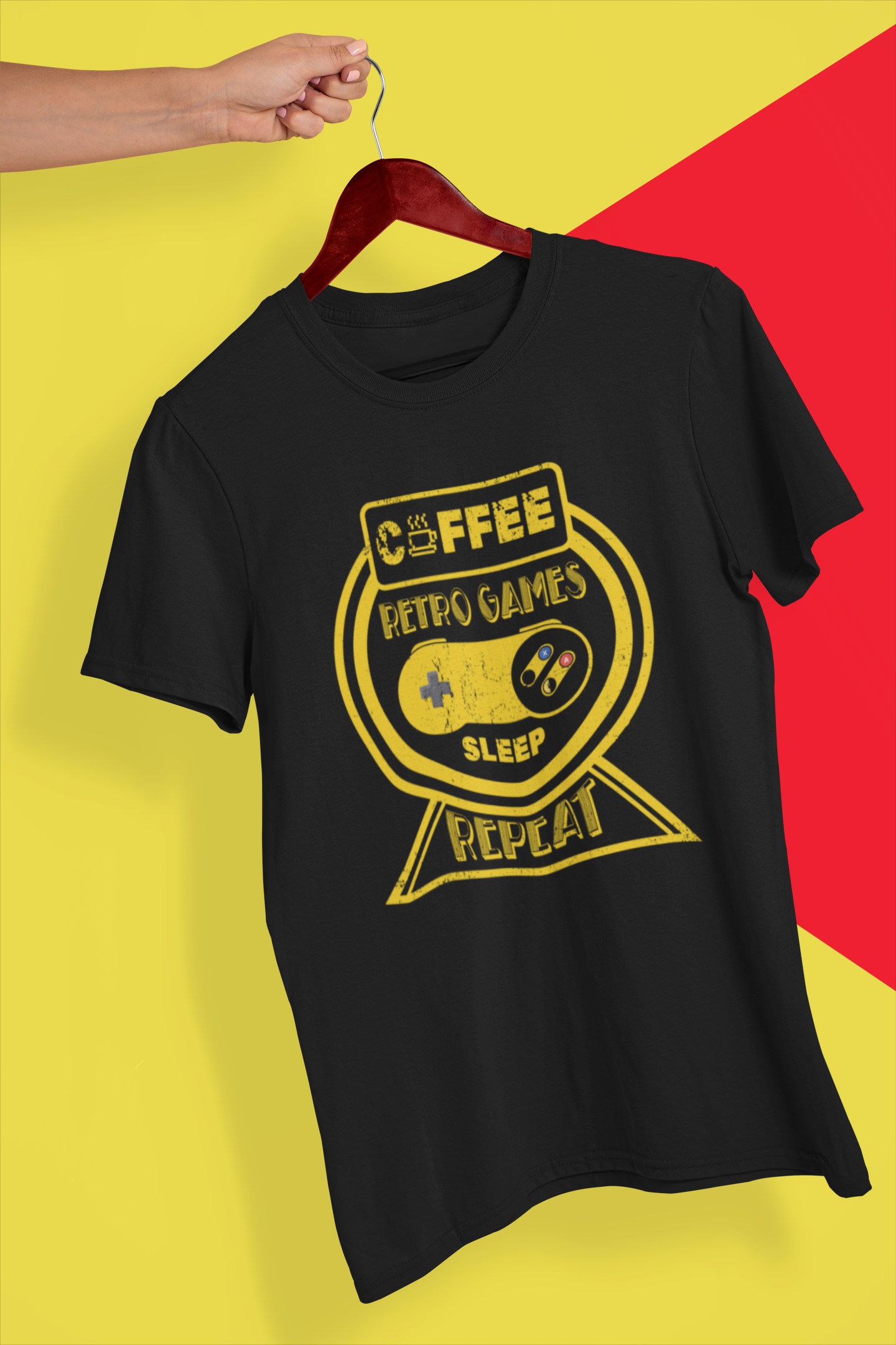 Coffee Retro Games Sleep Repeat Shirt product thumbnail image