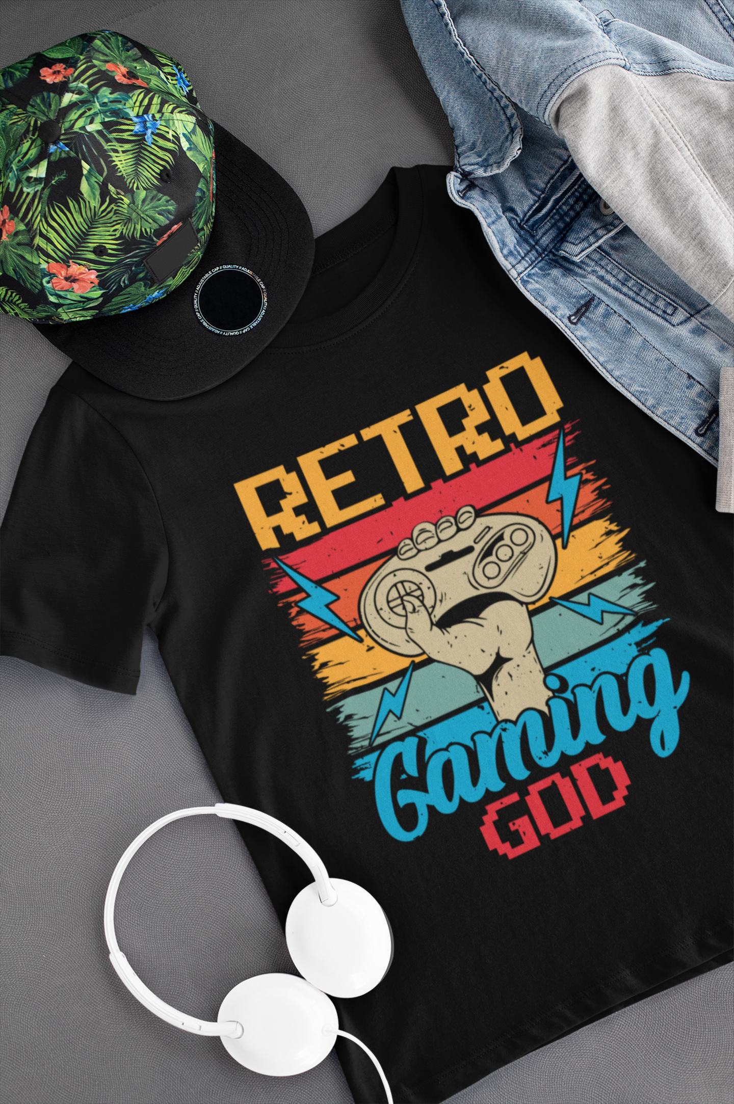 Retro Gaming God Shirt product thumbnail image