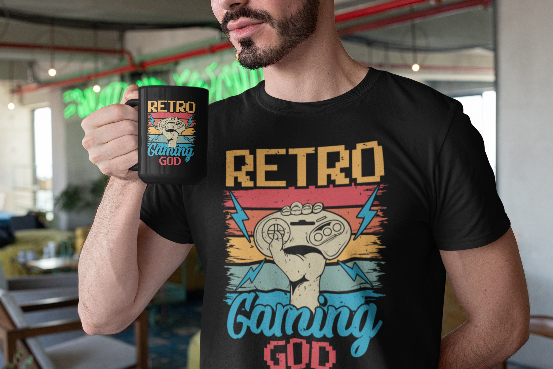 Retro Gaming God Shirt product thumbnail image
