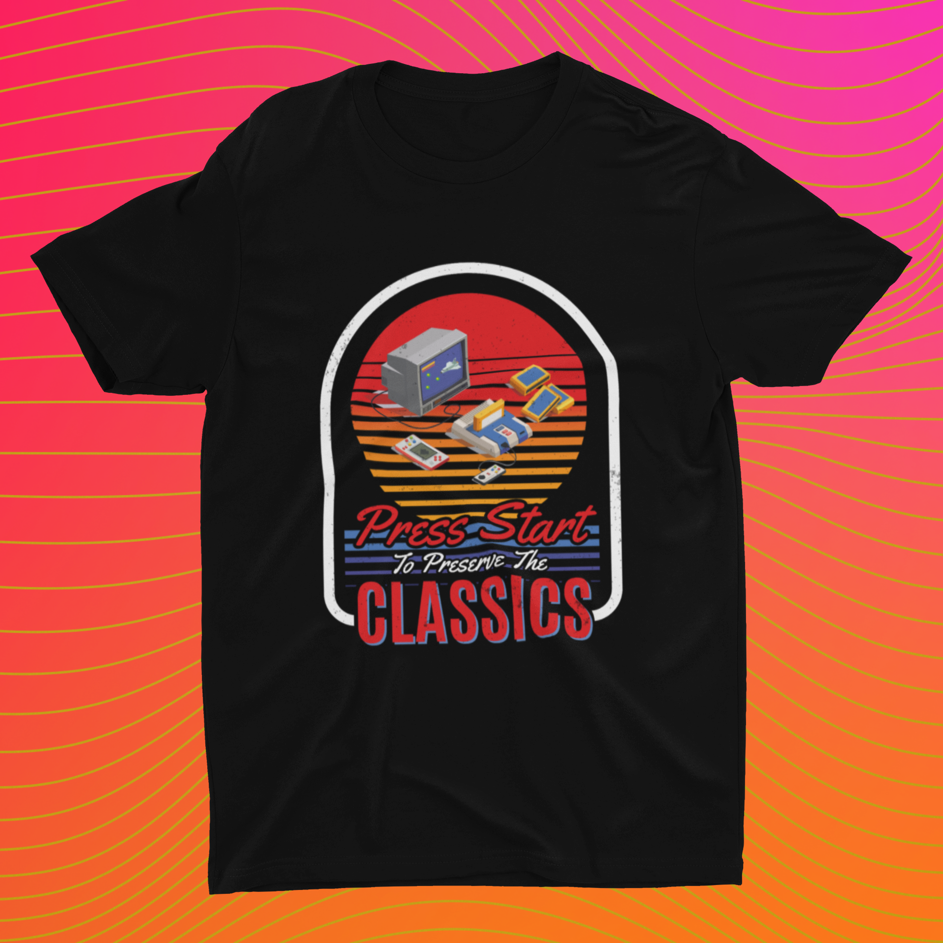 Press Start to Preserve the Classics Shirt product thumbnail image Press Start to Preserve the Classics Shirt product thumbnail image