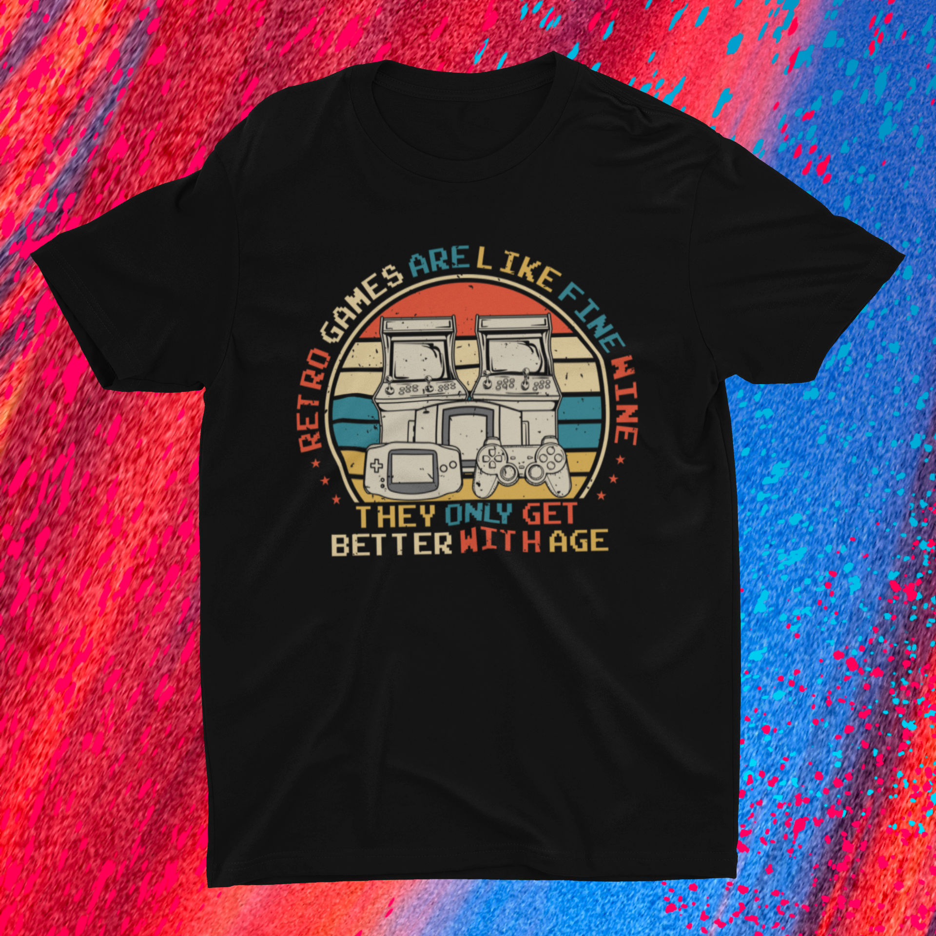 Retro Games Are Like Fine Wine They Only Get Better with Age Shirt product thumbnail image Retro Games Are Like Fine Wine They Only Get Better with Age Shirt product thumbnail image