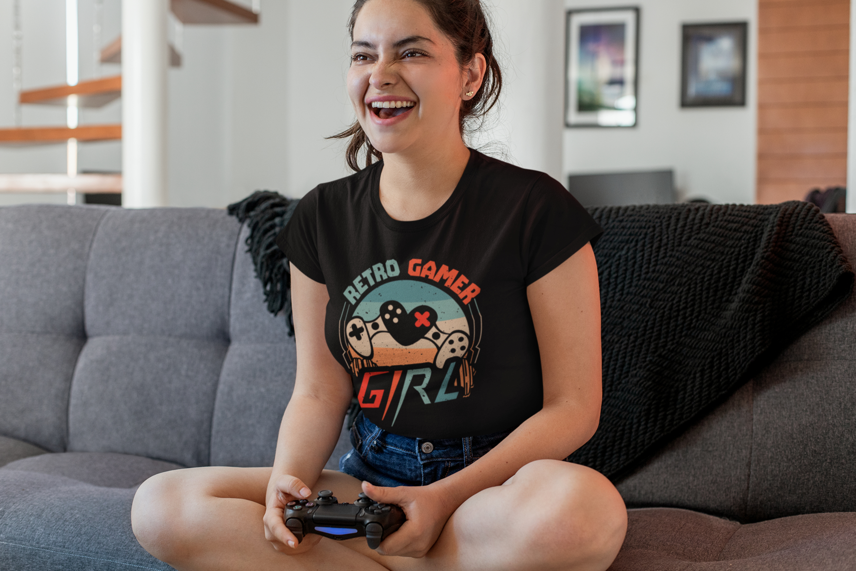 Retro Gamer Girl Shirt product thumbnail image Retro Gamer Girl Shirt product thumbnail image
