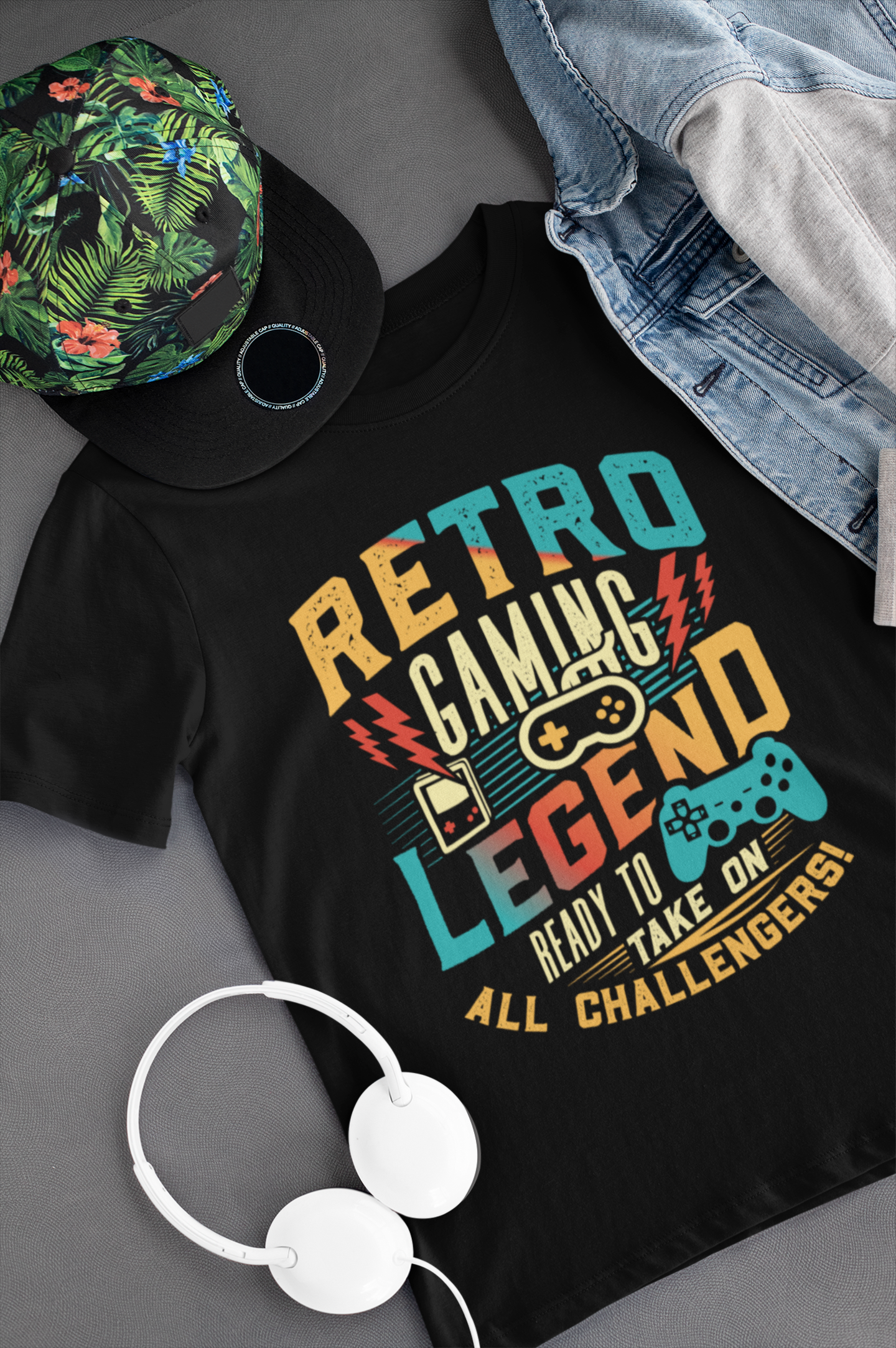 Retro Gaming Legend Ready to Take on All Challengers Shirt product thumbnail image