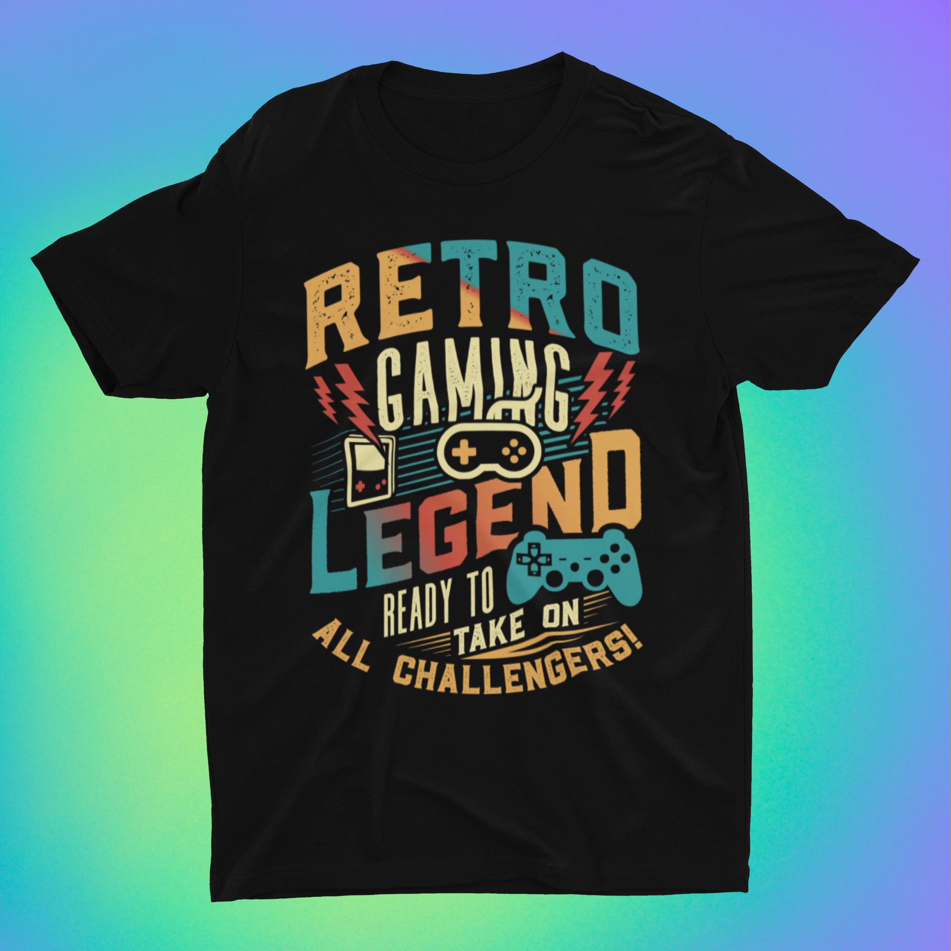 Retro Gaming Legend Ready to Take on All Challengers Shirt product thumbnail image Retro Gaming Legend Ready to Take on All Challengers Shirt product thumbnail image