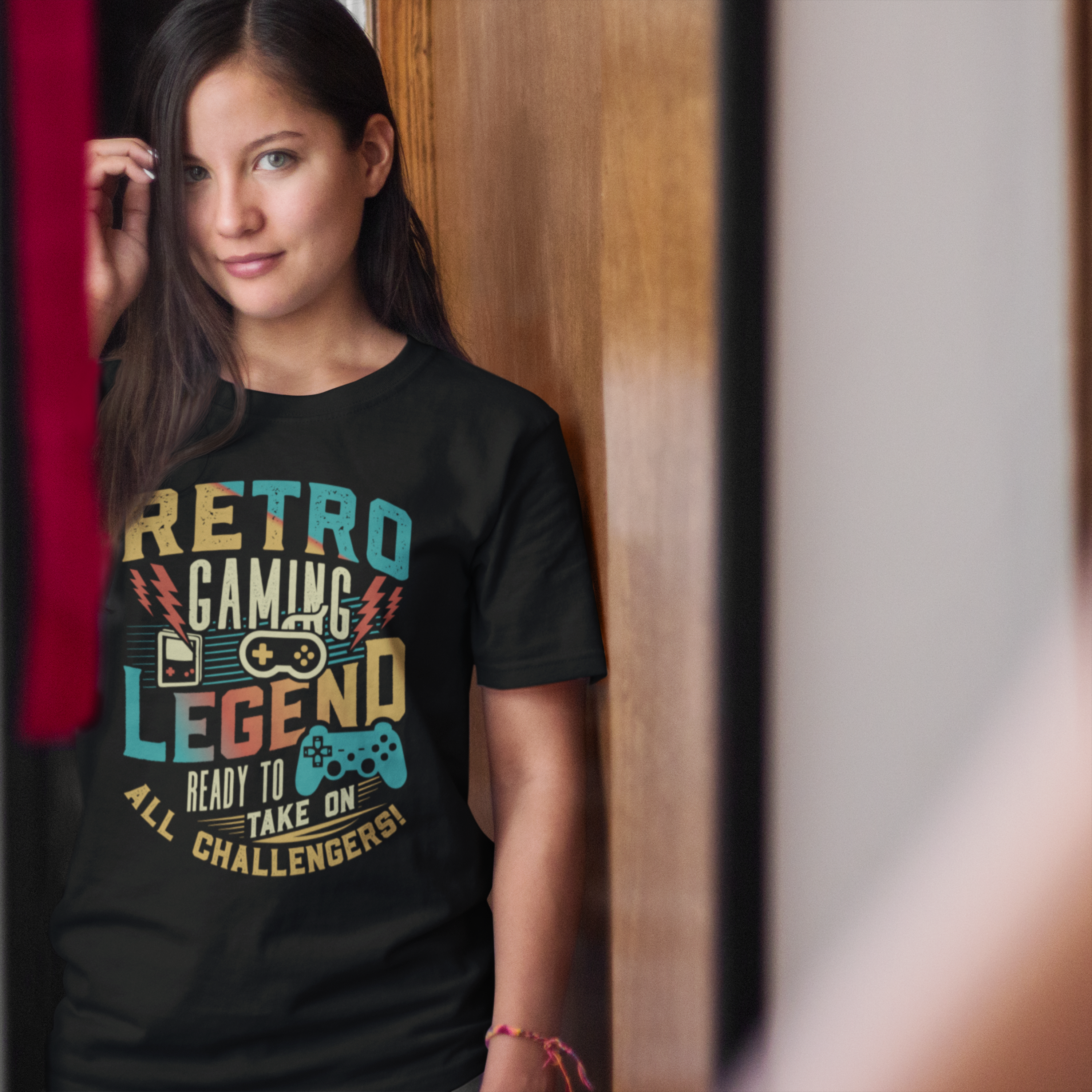 Retro Gaming Legend Ready to Take on All Challengers Shirt product thumbnail image