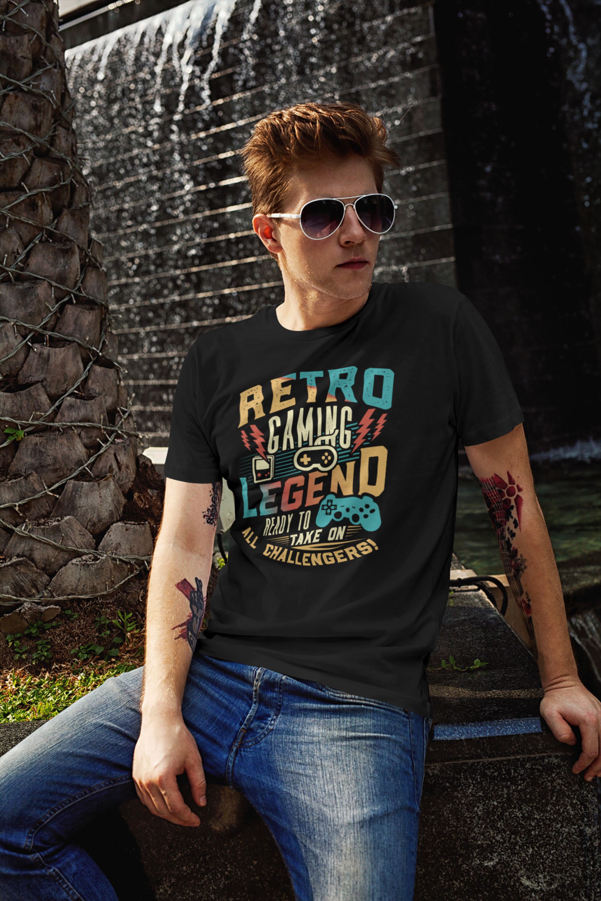 Retro Gaming Legend Ready to Take on All Challengers Shirt product thumbnail image