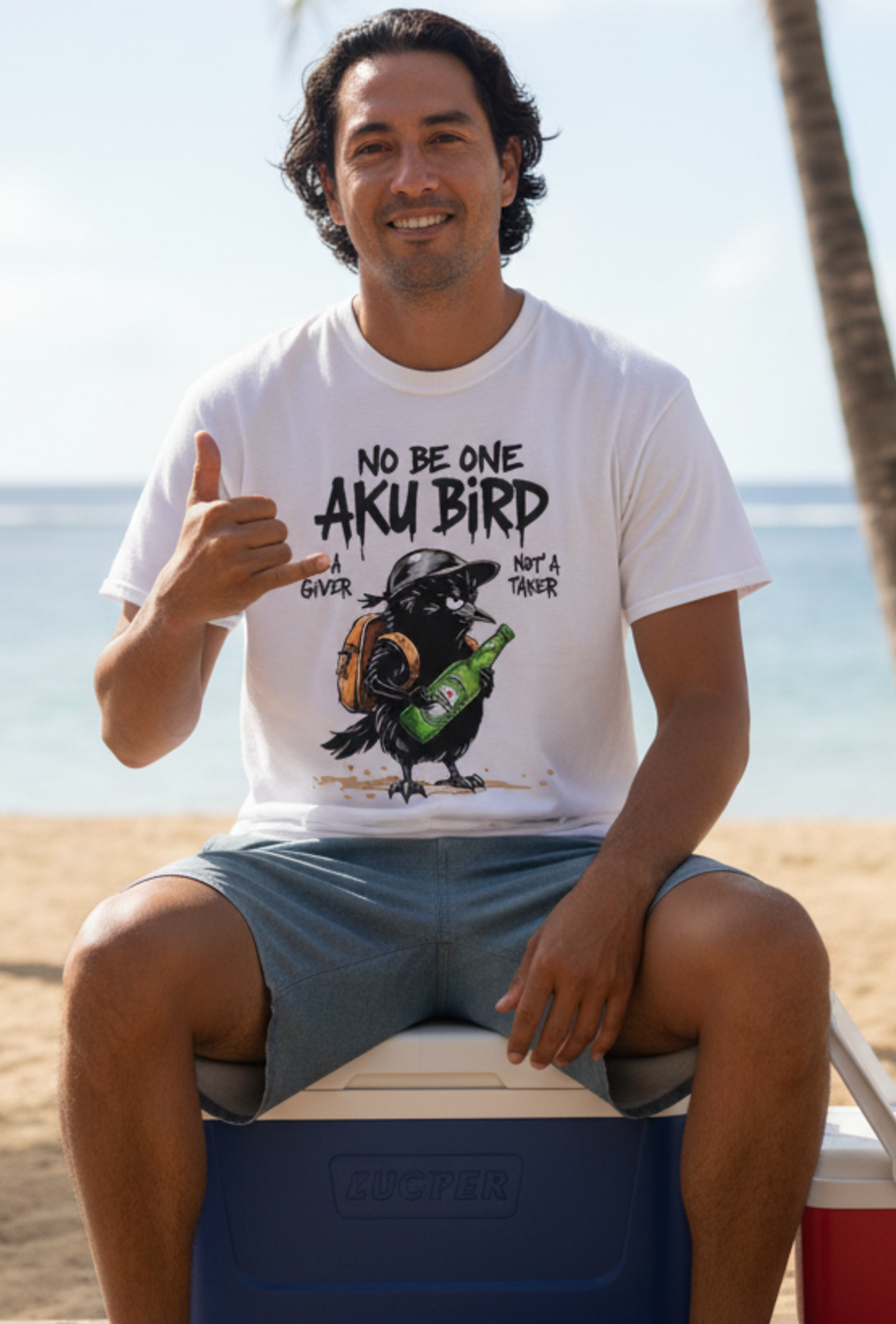 'No Be One Aku Bird' Be A Giver Not A Taker Hawaii Pidgin Tee product thumbnail image