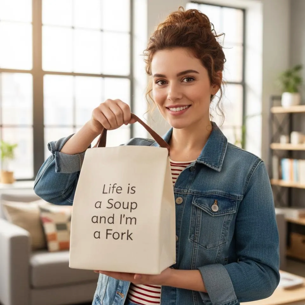 Canvas Lunch Bag with Strap Canvas Lunch Bag with Strap