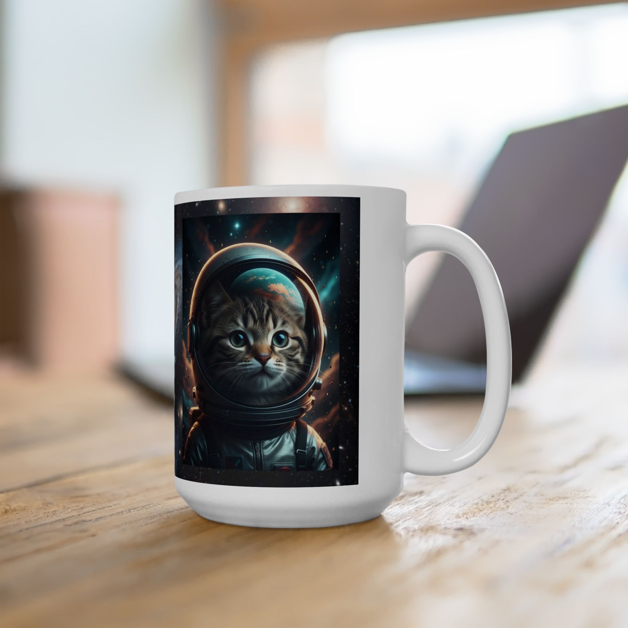 Cosmos Kitten Cup - Astronaut Cat Ceramic Coffee Cup (11oz & 15oz) product thumbnail image Cosmos Kitten Cup - Astronaut Cat Ceramic Coffee Cup (11oz & 15oz) product thumbnail image