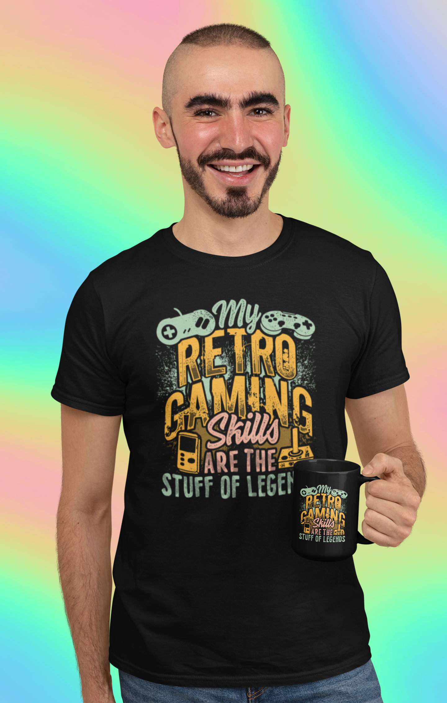 My Retro Gaming Skills are the Stuff of Legends Black Mug, 15oz product thumbnail image My Retro Gaming Skills are the Stuff of Legends Black Mug, 15oz product thumbnail image