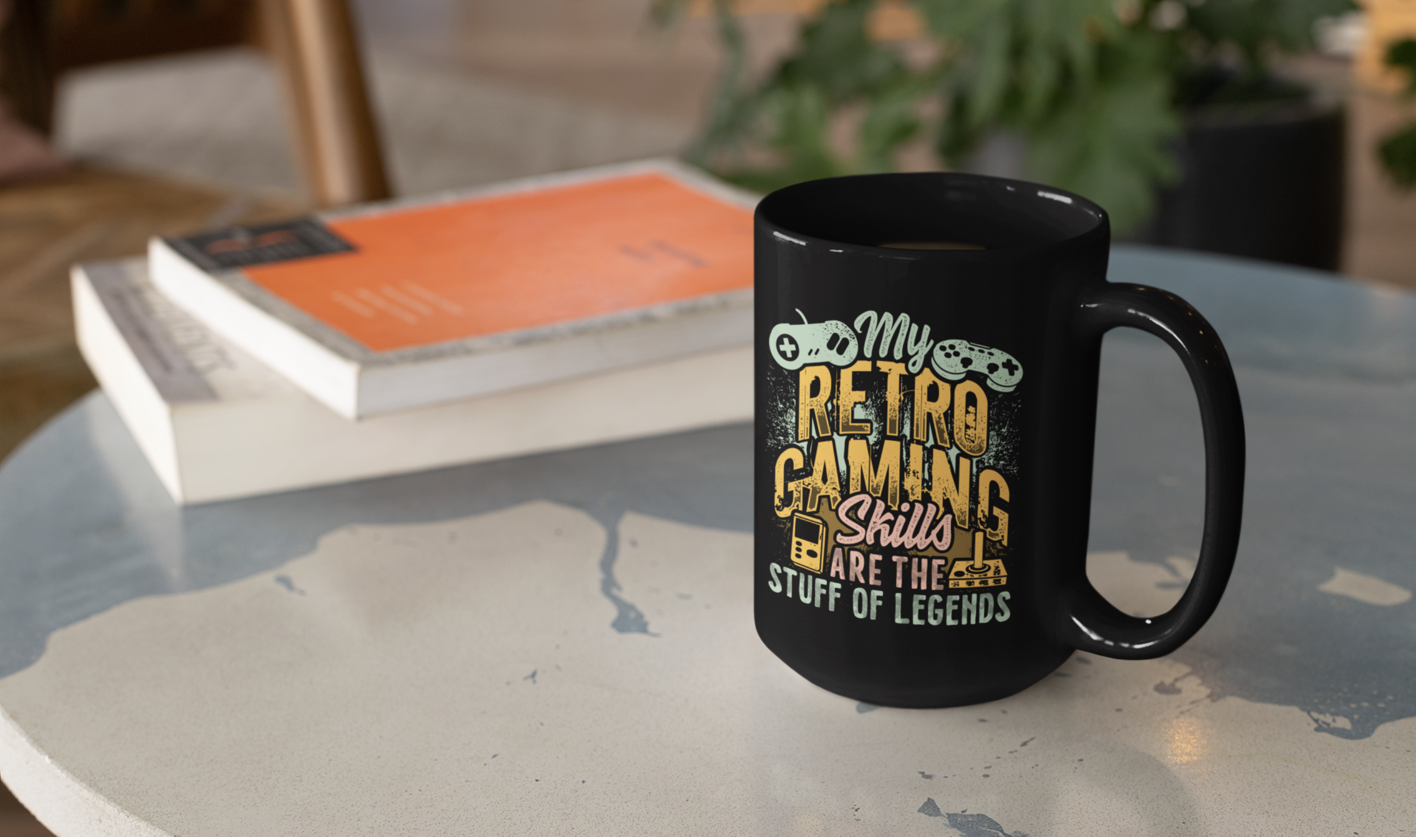 My Retro Gaming Skills are the Stuff of Legends Black Mug, 15oz product thumbnail image