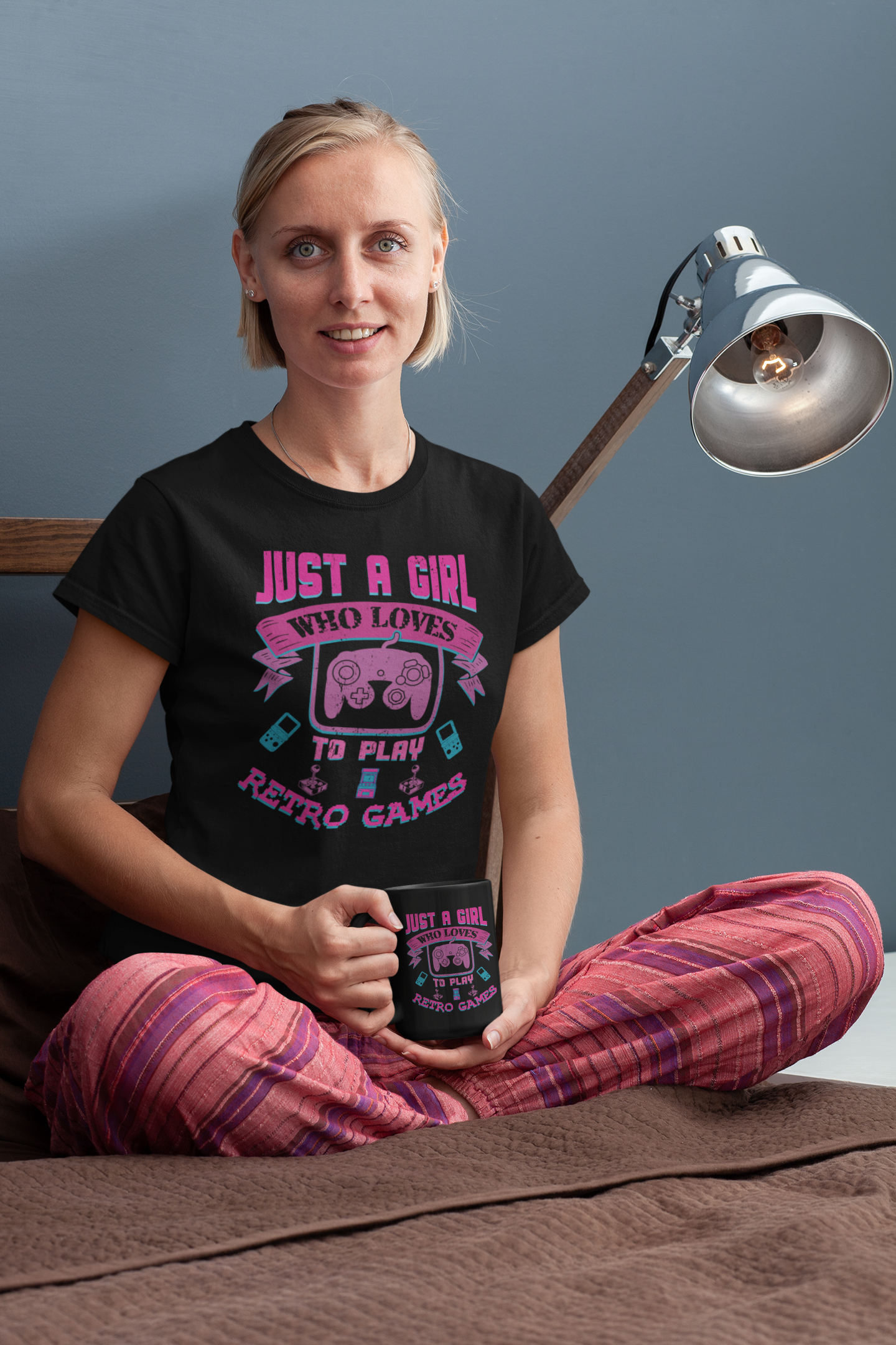 Just a Girl Who Loves to Play Retro Games Black Mug, 15oz product thumbnail image Just a Girl Who Loves to Play Retro Games Black Mug, 15oz product thumbnail image