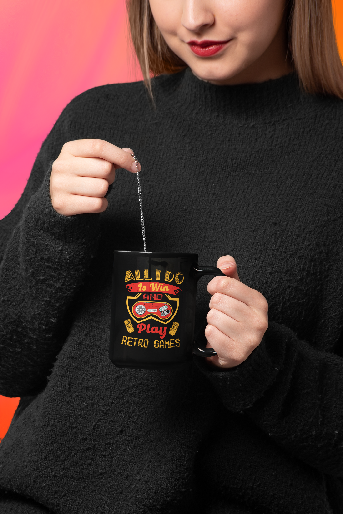 All I Do is Win and Play Retro Games Black Mug, 15oz product thumbnail image All I Do is Win and Play Retro Games Black Mug, 15oz product thumbnail image